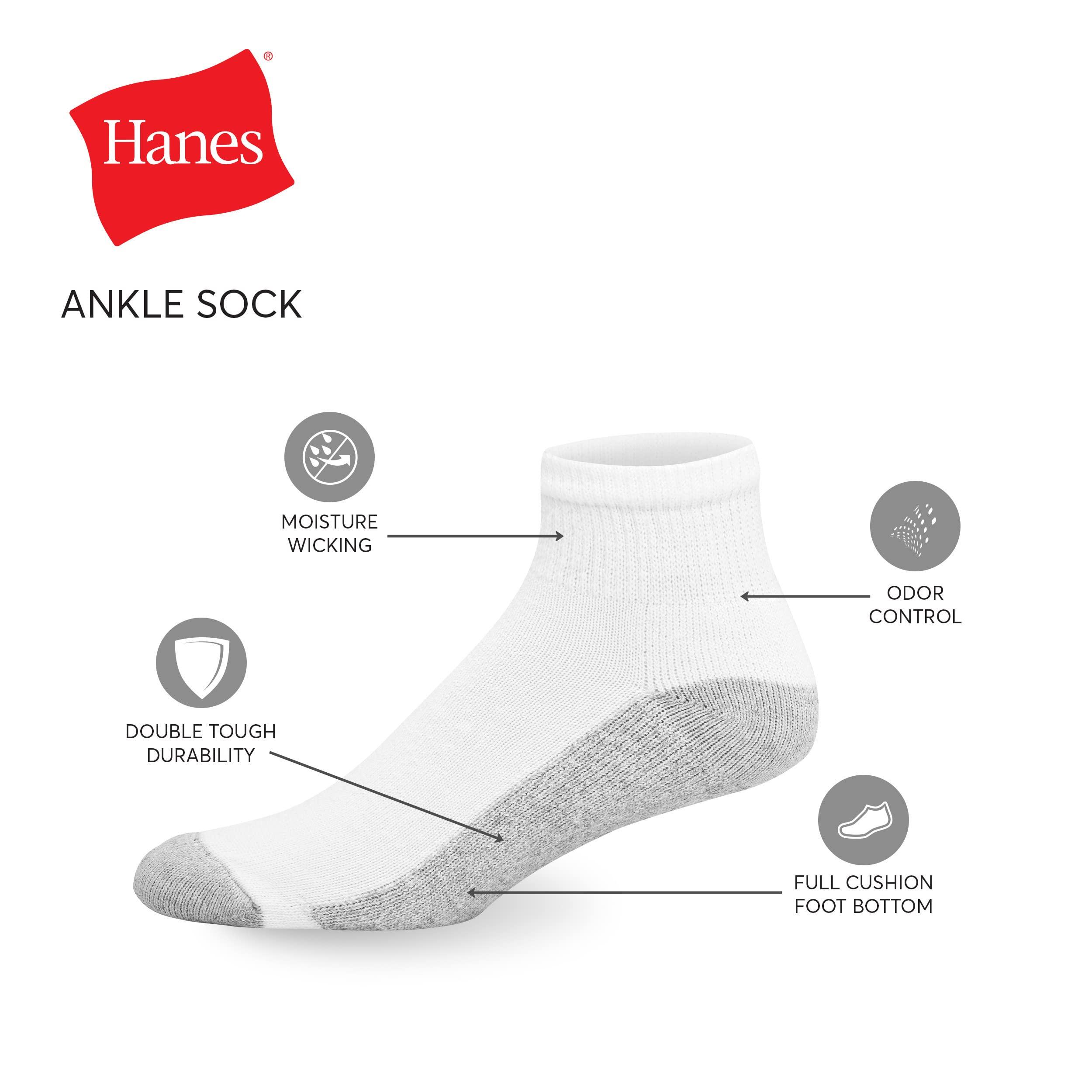 Hanes Men's Double Tough Ankle Socks - Image 2