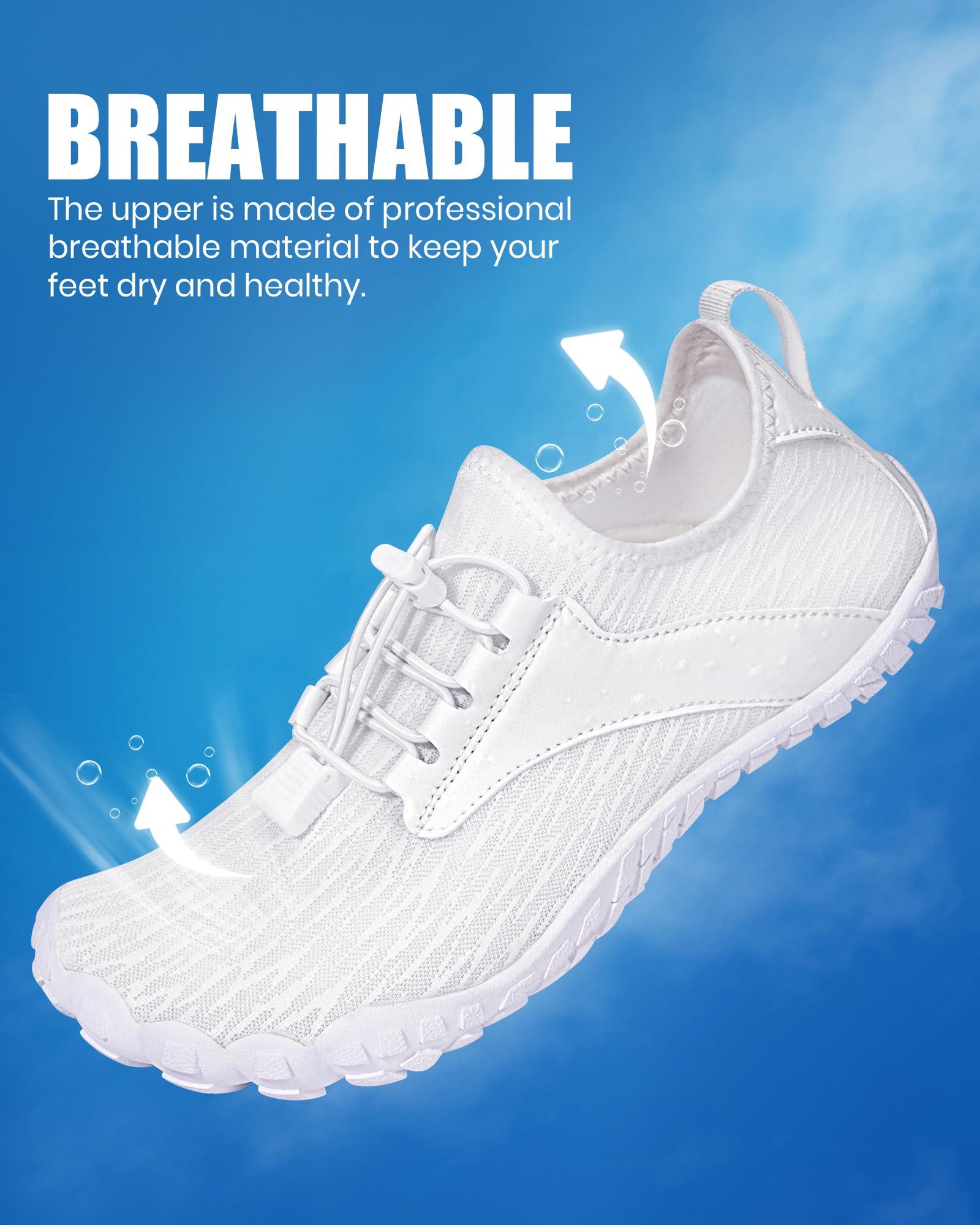 Yoyumtz Hike Barefoot Water Shoes Women Men, Newly Water-Drops Pattern Pro Minimalist Shoe Quick Dry Wide Toe Breathable & Non-Slip for Hiking Beach Aqua Surf Swim - Image 2