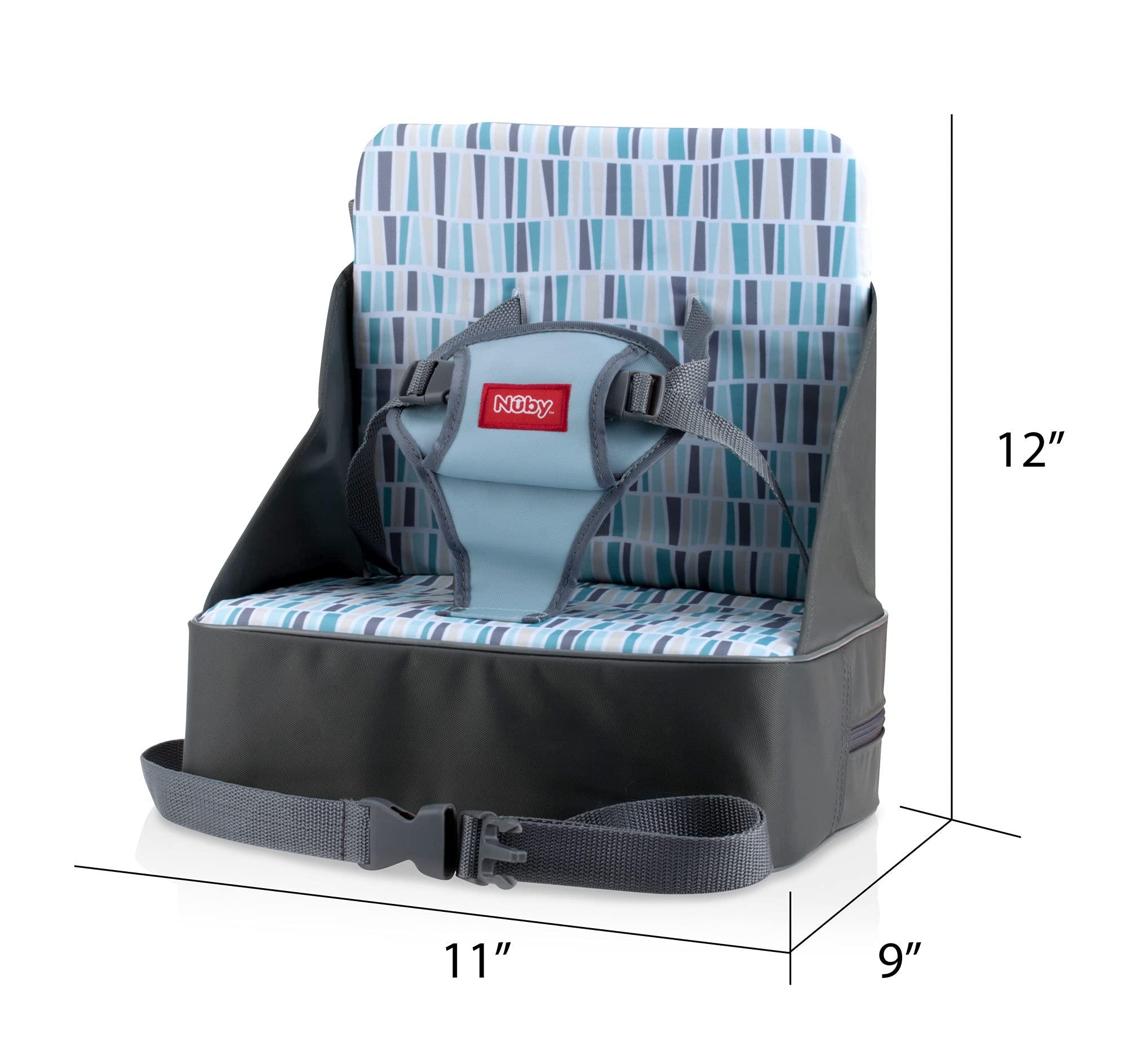 Nuby Easy Go Booster Seat - Travel Booster Seat for Babies and Toddlers - Holds Up to 35 Pounds - 9+ Months - Gray - Image 12
