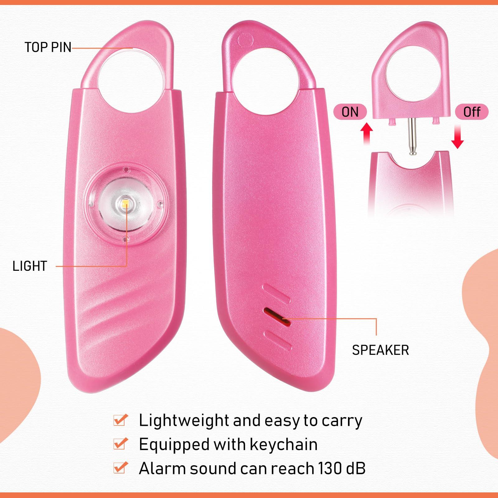 Relaxweex 12 Pcs Personal Safety Alarm for Women with LED Strobe Light and 12 pcs Keychain 130DB Loud Sound Personal Siren Emergency Self Defense Alarm Keychain Safety Devices for Women Men Elderly - Image 3