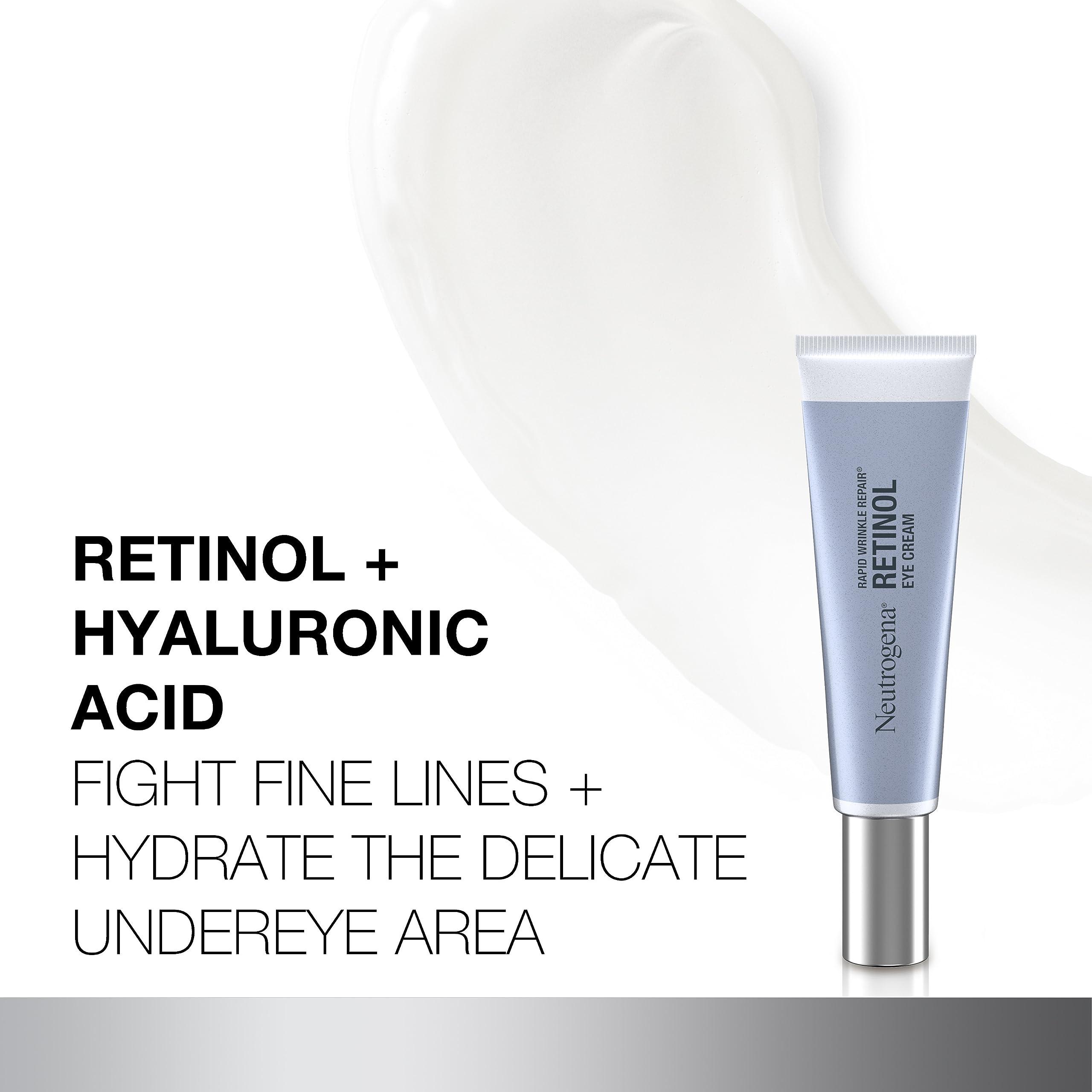 Neutrogena Rapid Wrinkle Repair Retinol Eye Cream for Dark Circles, Daily Anti-Aging Under Eye Cream with Retinol & Hyaluronic Acid to Fight Fine Lines, Wrinkles, & Dark Spots, 0.5 fl. oz - Image 5