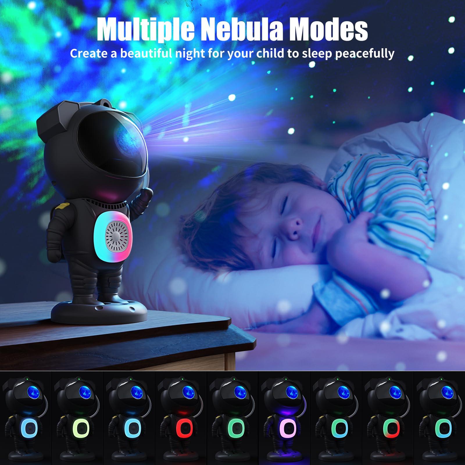 Astronaut Galaxy Projector,Space Projector,with Bluetooth Speaker and Remote Control,360° Adjustable Angle,Spaceman Star Kids Night Light, for Bedroom Ceiling Adult Birthday Valentine's Day (Black) - Image 3