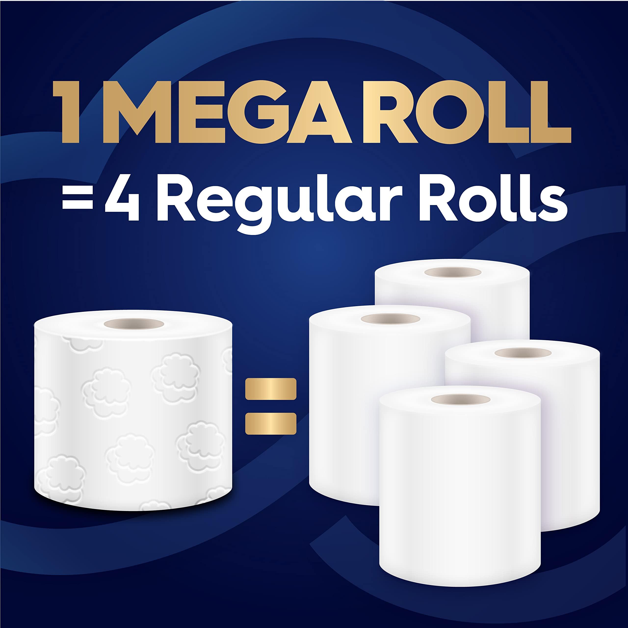 White Cloud Ultra Soft & Strong Toilet Paper, 4 packs of 6 Mega Rolls = 96 Regular Rolls - Image 4
