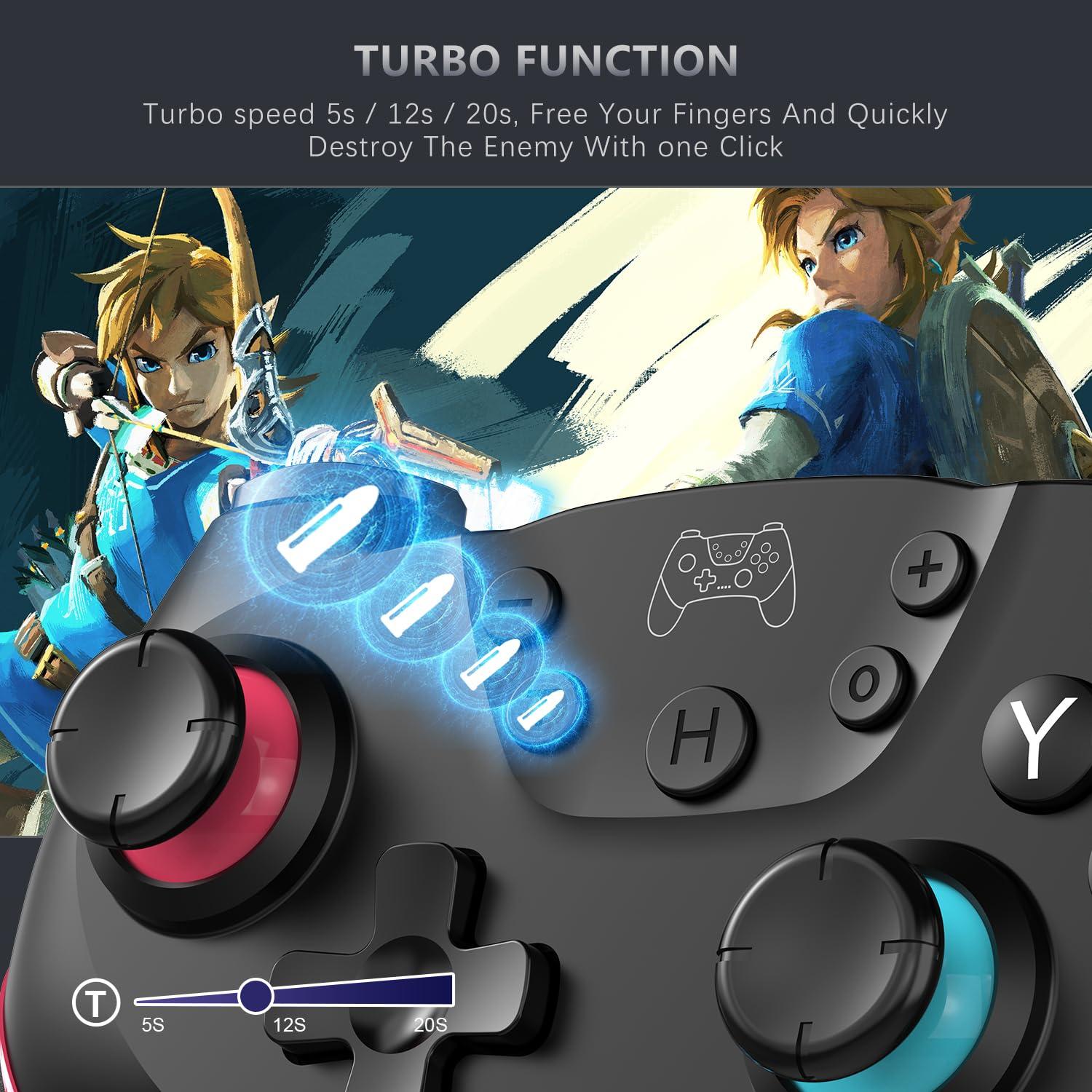 ASTARRY Switch Controller Wireless Switch Pro Controller Compatible with Switch/Switch Lite/Switch OLED Programmable Remote Gamepad Joystick with Wake-up and Turbo（Upgraded Version） - Image 4