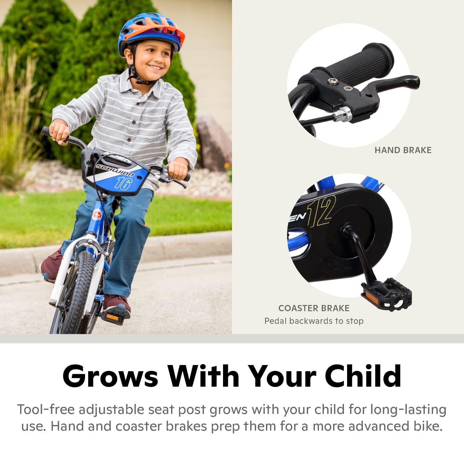 Schwinn Koen Bike, 12 Inch Bike for Kids Ages 2-4, SmartStart Ergonomic Design for Kids, Adjustable Seat Grows with your Child, Rear Coaster Brake and Front Caliper Brake, Training Bicycle - Image 4