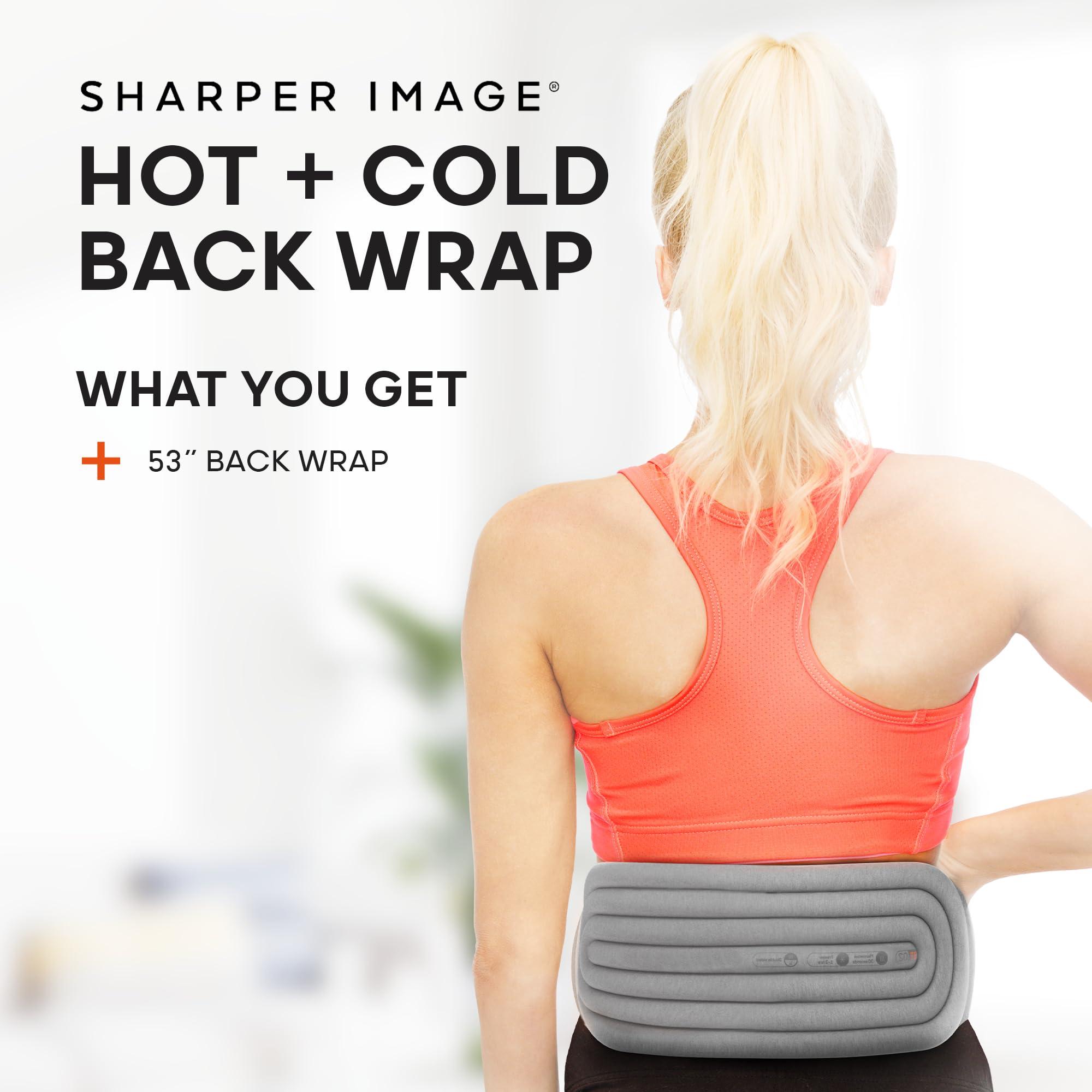 Sharper Image® Hot + Cold Back Wrap, Adjustable Fit, Soothing Heat & Revitalizing Cold Therapy, Portable Ice Pack, Workout Soreness Recovery Compression, Lumbar Heating Pad, Period Cramp Pain Relief - Image 2