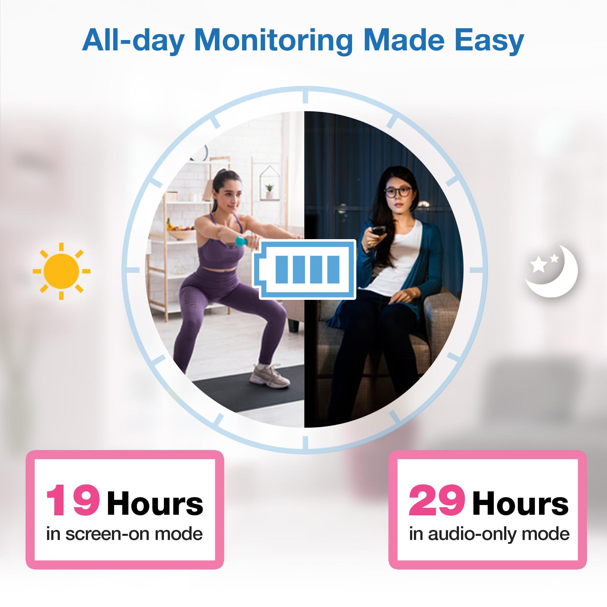 VTech VM819 Baby Monitor with Camera and Audio, 2.8” Screen Portable Baby Camera, Night Vision, 2-Way Audio, Temperature Sensor and Lullabies, Secure Transmission No WiFi, Ideal for Baby/Elderly/Pet - Image 6