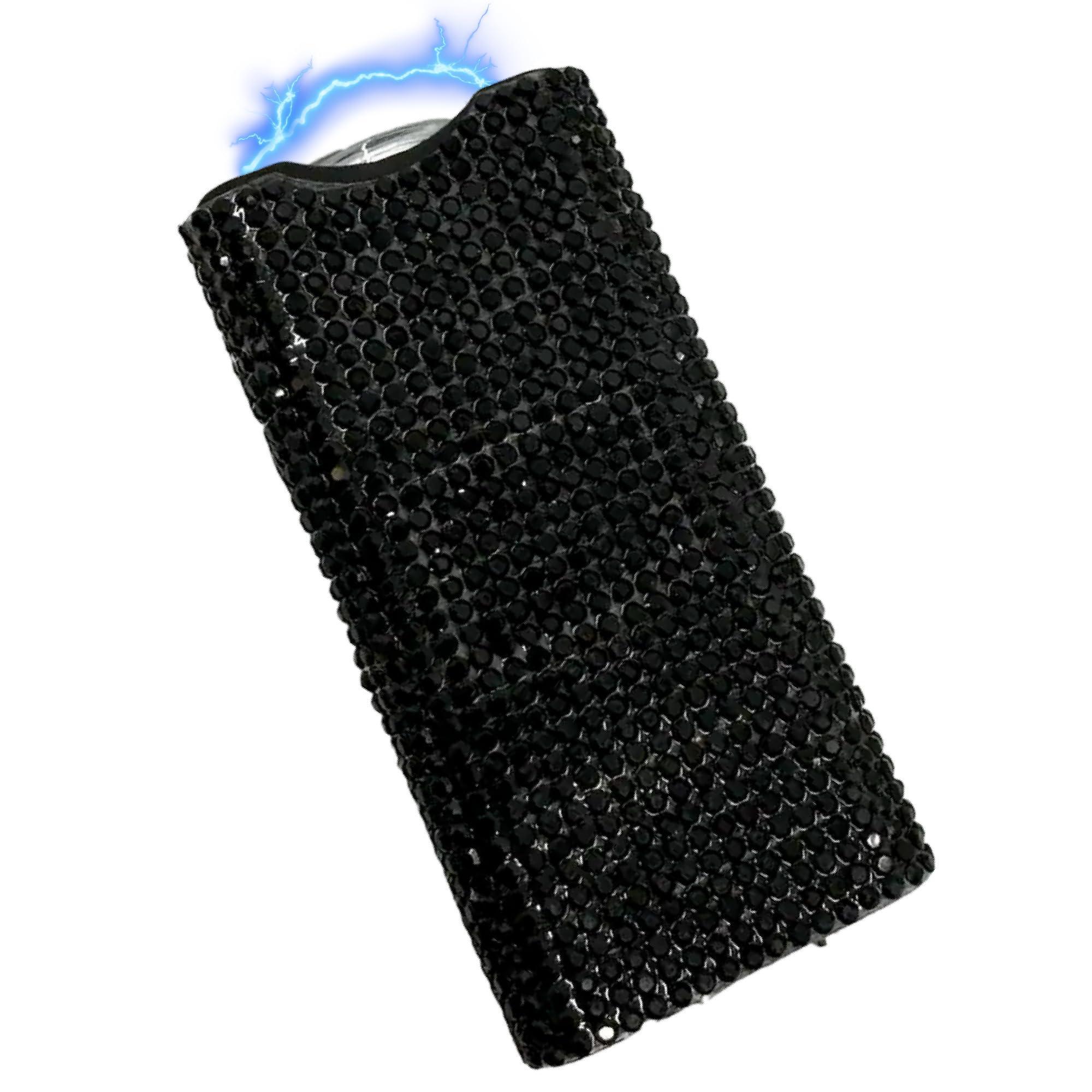 Streetwise Rhinestun Keychain Stun Gun – Compact Rechargeable Stun Gun Flashlight with Rhinestone Grip, Holster, and Keyring for Women’s Self Defense and Personal Protection