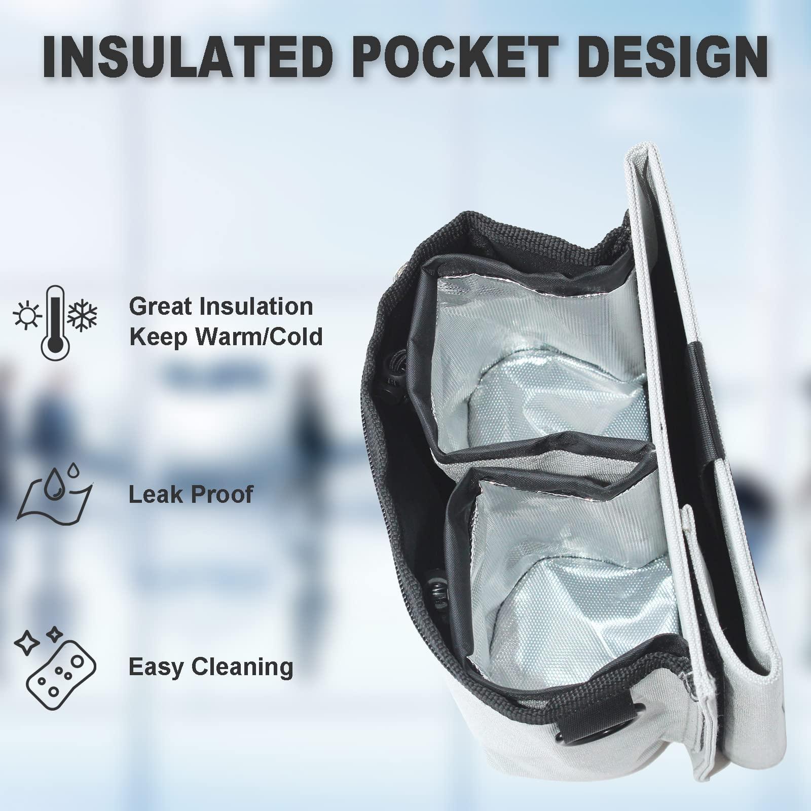 Luggage Travel Cup Holder with Luggage Straps Free Hand Drink Caddy Beverage Holder Travel Accessories Gift for Flight Attendants Businessmen Travelers Fits Roll on Suitcase Handles Light Grey - Image 5