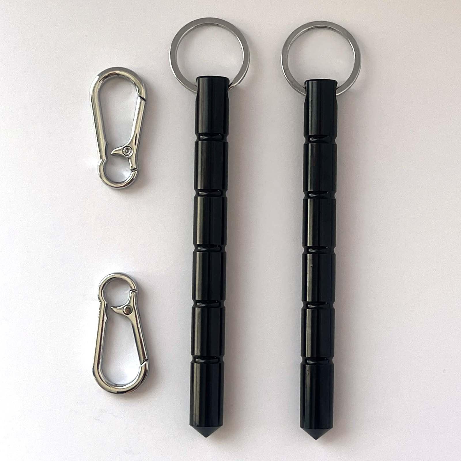 GladTime Kubaton Metal Tactical Keychain Aluminum Safety Keyring Self Defense Weapon with Key Chain Hook 2 Kit - Image 6
