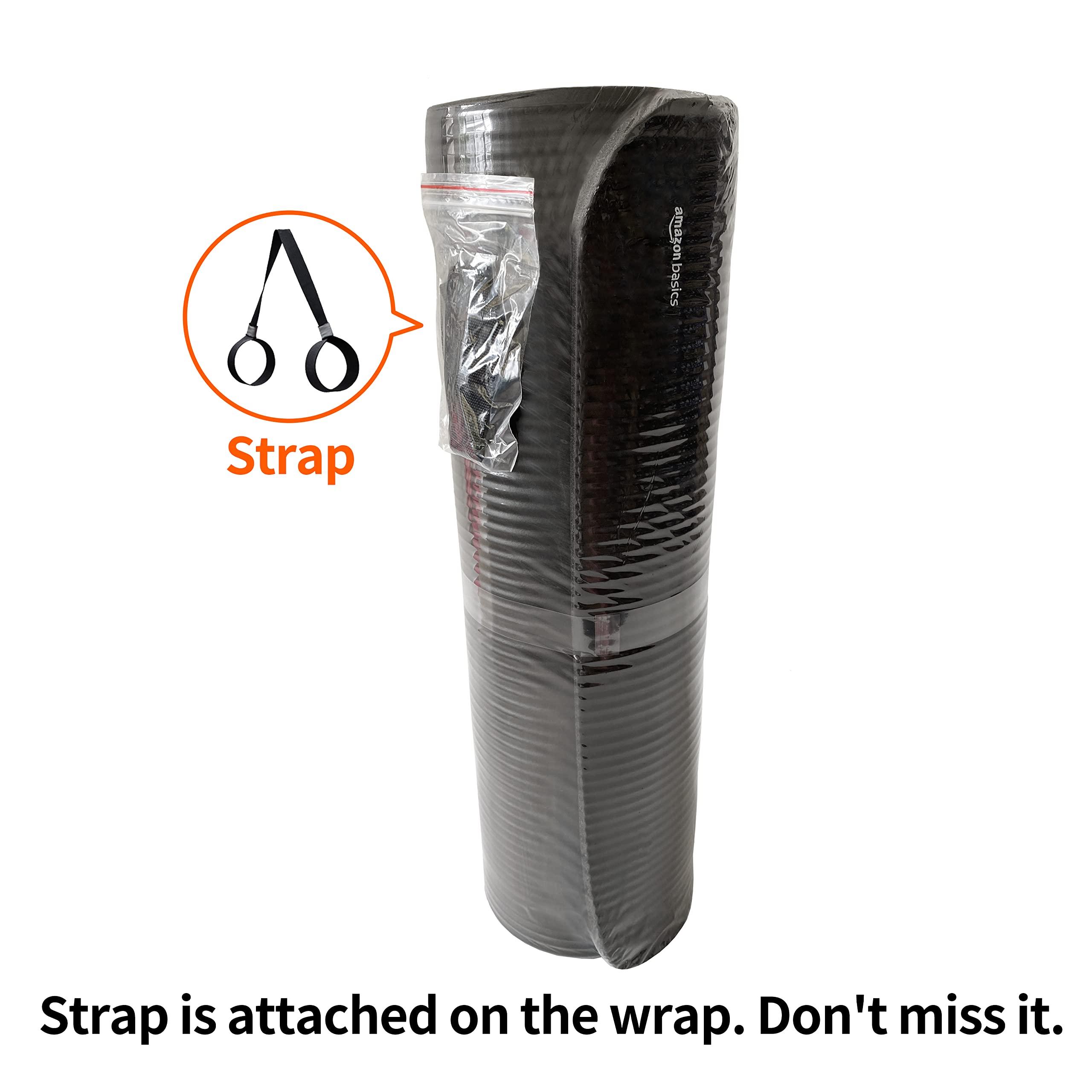 Amazon Basics 1/2 Inch Extra Thick Exercise Yoga Mat with Carrying Strap, Cushioned Support, for Fitness and Gym Workouts - Image 8