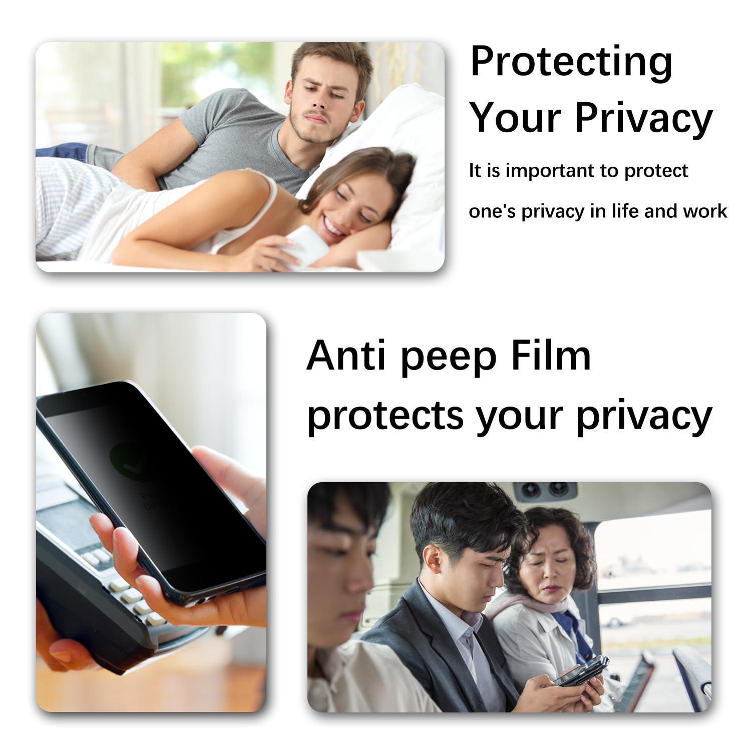 Bencuku (2 Pack) Privacy Screen Protector for iPhone 15 Pro 6.1 Inch Anti Spy Private Tempered Glass, Anti Scratch, Bubble Free - Image 6