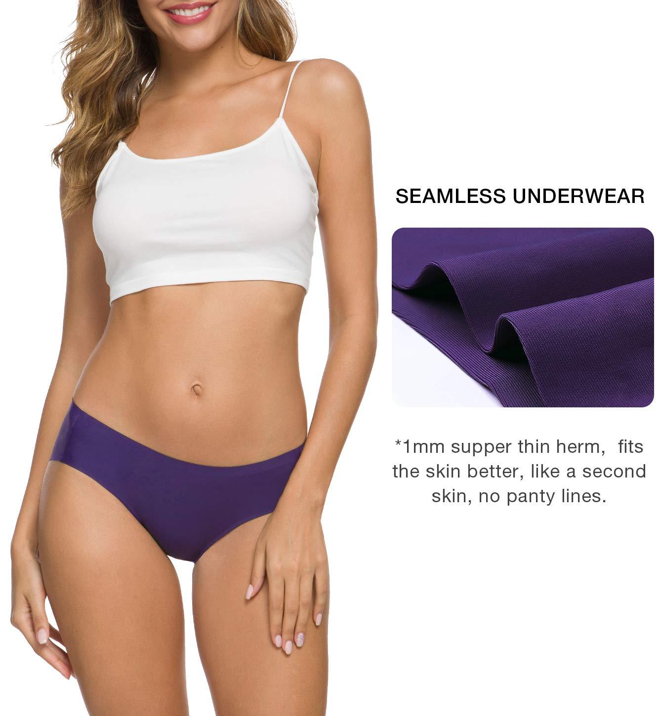 ALTHEANRAY Women’s Seamless Hipster Underwear No Show Panties Soft Stretch Bikini Underwears Multi-Pack - Image 3