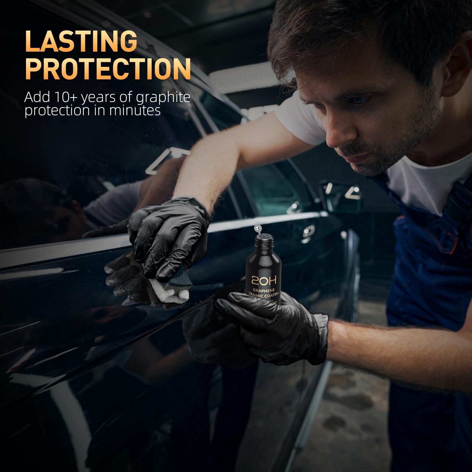 20H Advanced Graphene Ceramic Coating for Cars (70ml) - Car Detailing Kit, 10+ Years of Long Lasting Protection, Apply After Car Wash & Paint Correction, Ultra High Gloss - Image 5