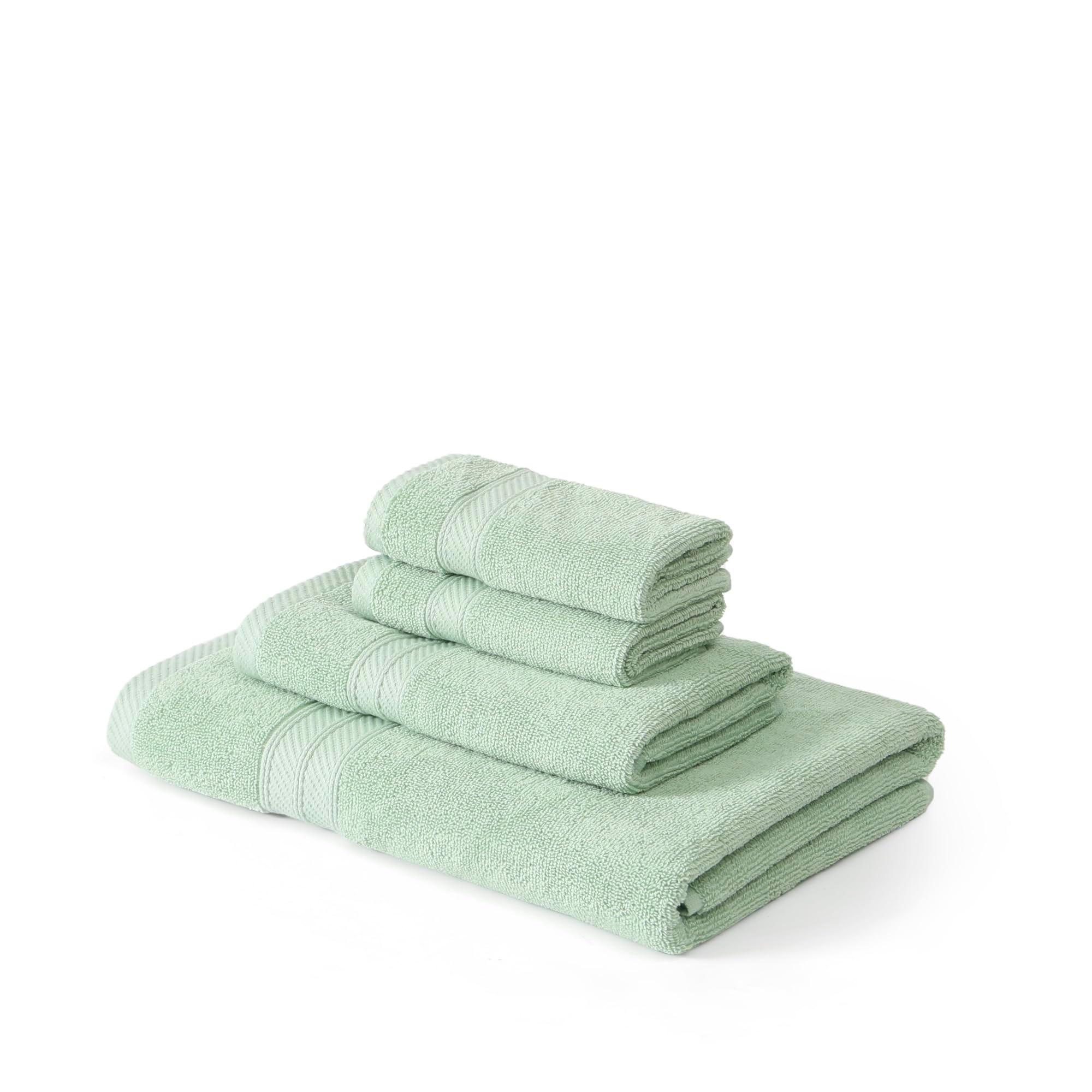 Modern Threads Trefoil Filigree 6-Piece 100% Cotton Towel Set – Reversible Yarn Dyed Jacquard – Includes 2 Bath Towels, 2 Hand Towels, 2 Washcloths – Absorbent, Quick Dry, Soft & Durable – Sage Green - Image 7