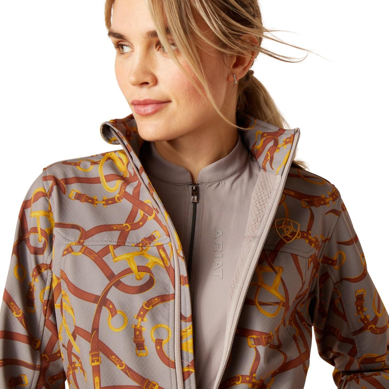ARIAT Women's New Team Softshell, Rouge Red/Celestial Serape - Image 5