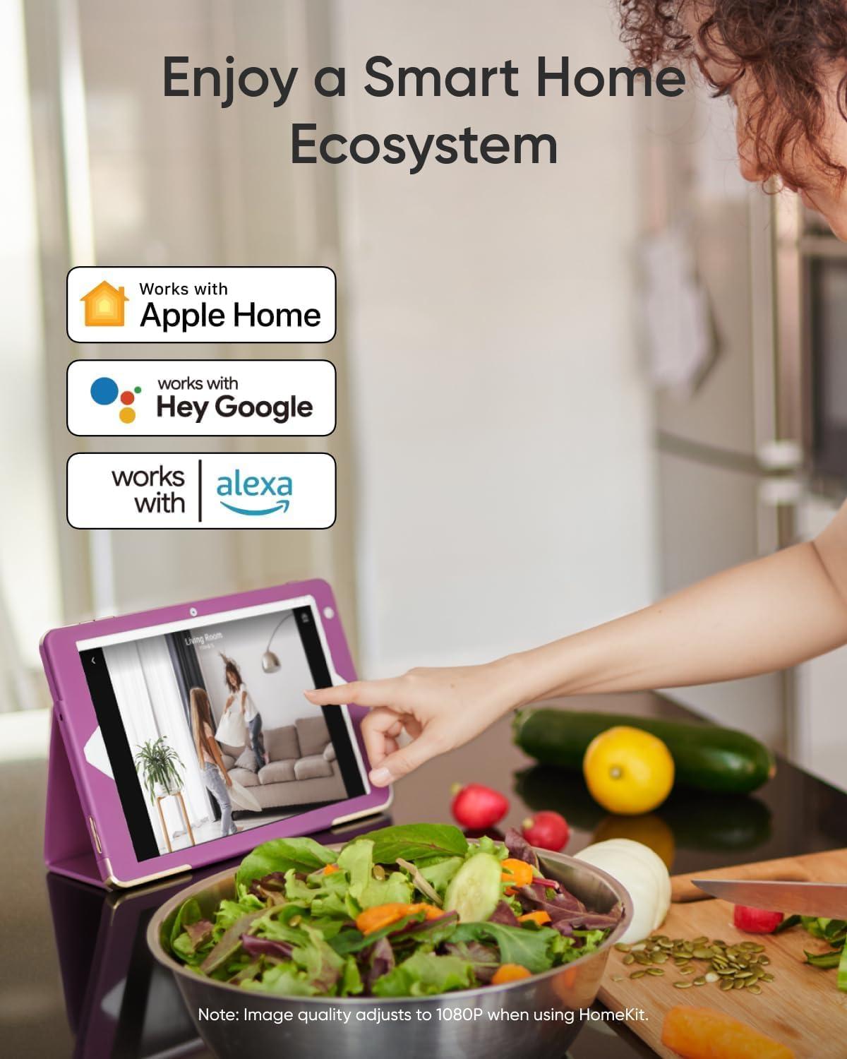 eufy Indoor Cam E30, Latest Generation, 4K UHD Security Camera, Pet/Dog/Baby Camera with Phone app, Color Night Vision, Human/Pet Auto Tracking, 360 Pan-Tilt, Works with Homekit - Image 7