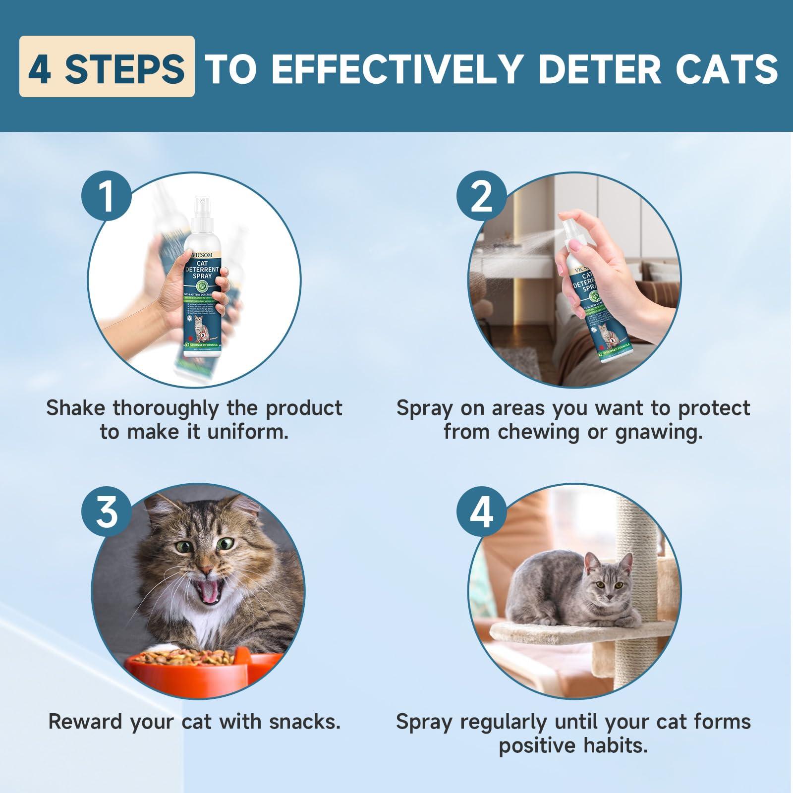 Cat Deterrent Spray, Natural Cat Repellent Spray, Anti-Scratch Deterrent for Furniture, Sofas, Rugs, Curtains, Plants, Indoor & Outdoor Repellent Cats Kittens, Non-Toxic, Alcohol-Free 6.76 FL Oz - Image 6