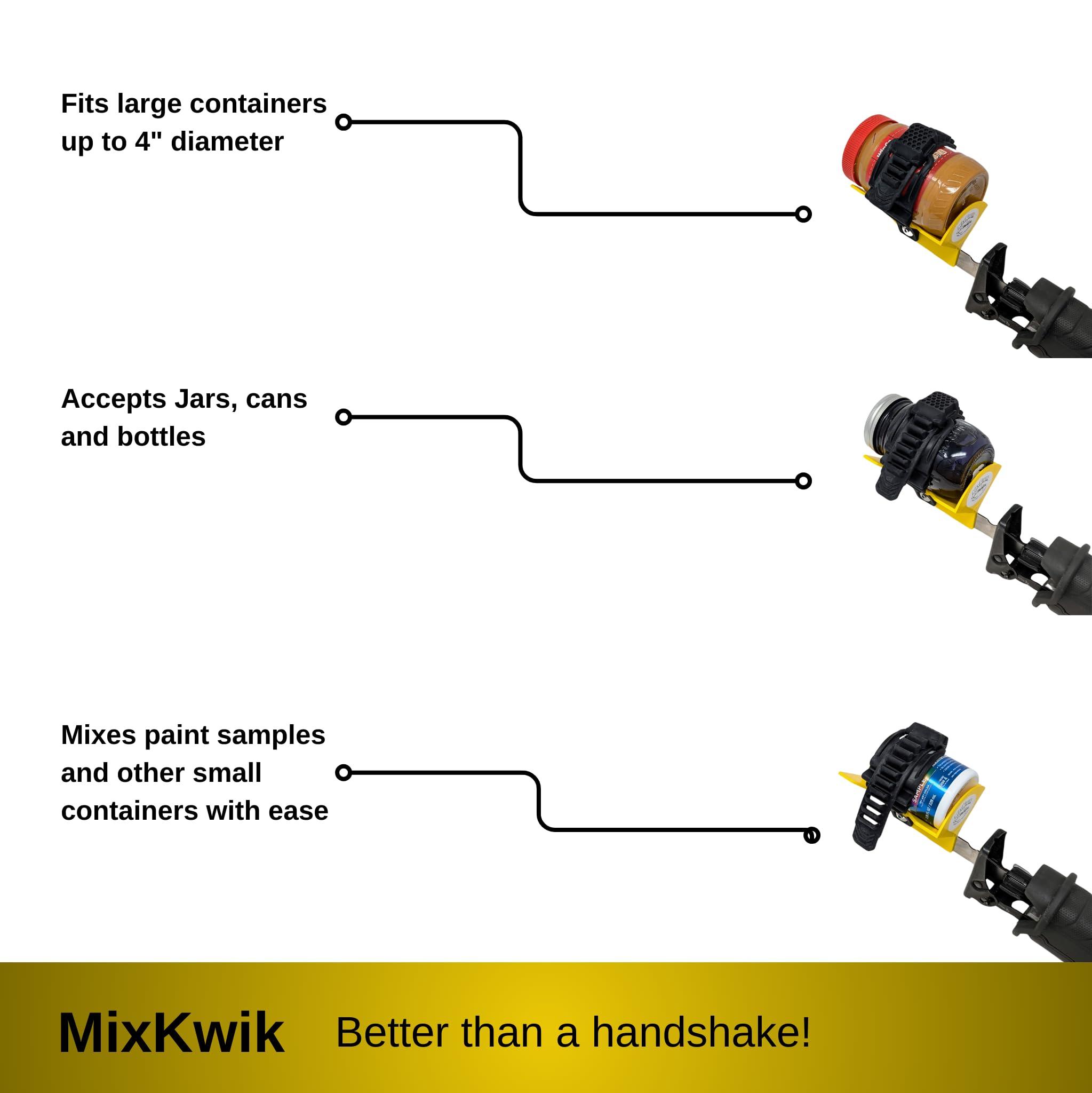 MixKwik Paint Shaker 2.0 - Universal Spray Can Paint Mixer for Reciprocating Saws - Fits Cans from 2” to 4” in Diameter. Made in USA - Image 4