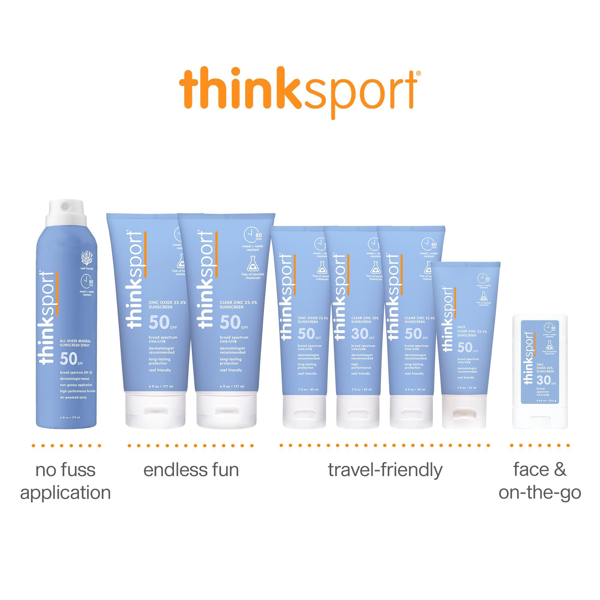 Thinksport SPF 50+ Mineral Sunscreen – Safe, Natural Sunblock for Sports & Active Use - Water Resistant Sun Cream –UVA/UVB Sun Protection – Vegan, Reef Friendly Lotion, 6oz - Image 6