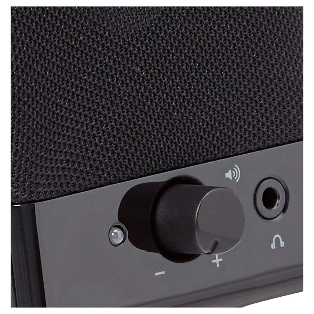 Amazon Basics USB-Powered Computer Speakers for Desktop or Laptop PC with Volume Control, Plug-N-Play, Black - Image 2