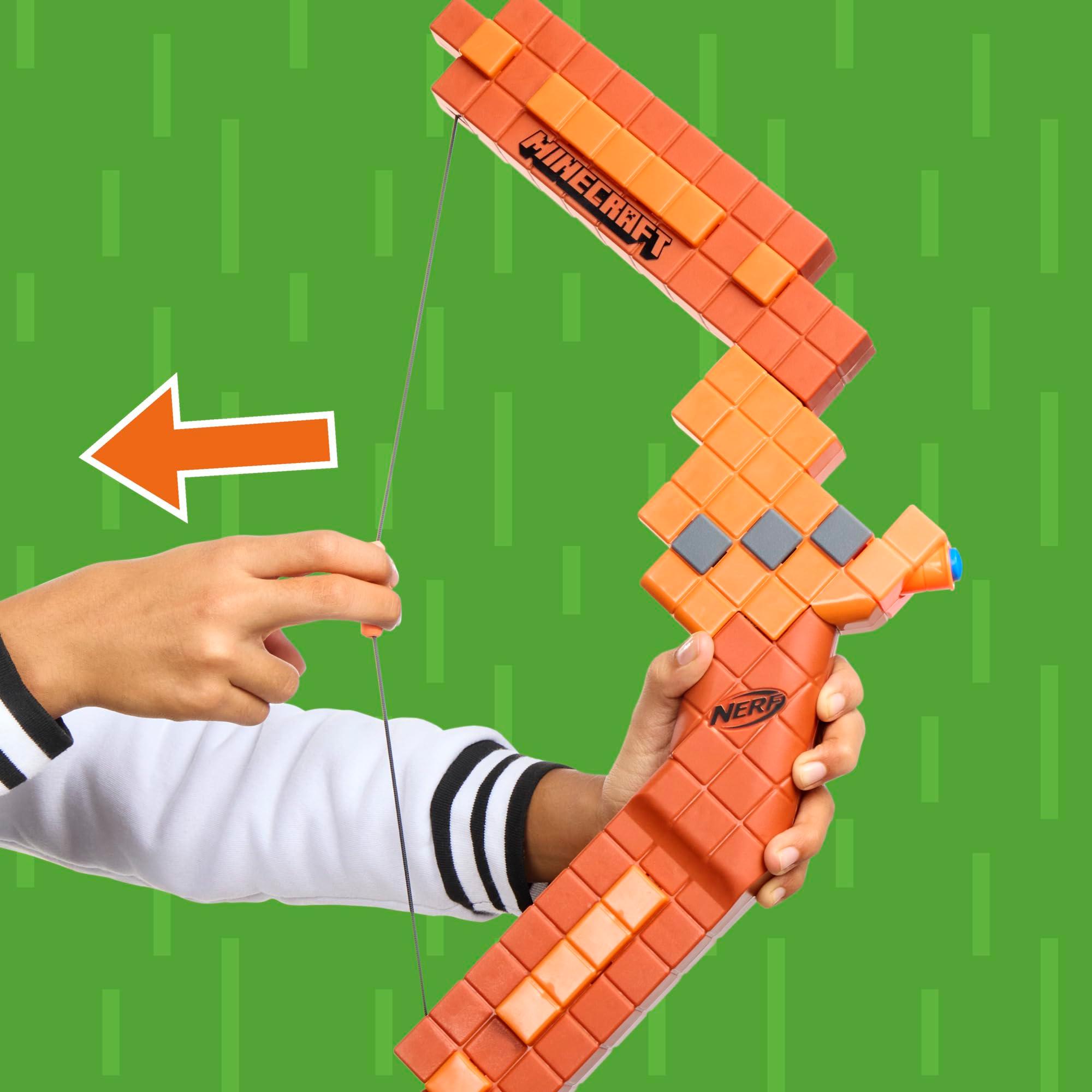 Nerf Minecraft Bow Dart Blaster, Pull-Back String Priming, 8 Nerf N1 Compatible Only with N1 Dart Blasters, Ages 8+ - Image 4