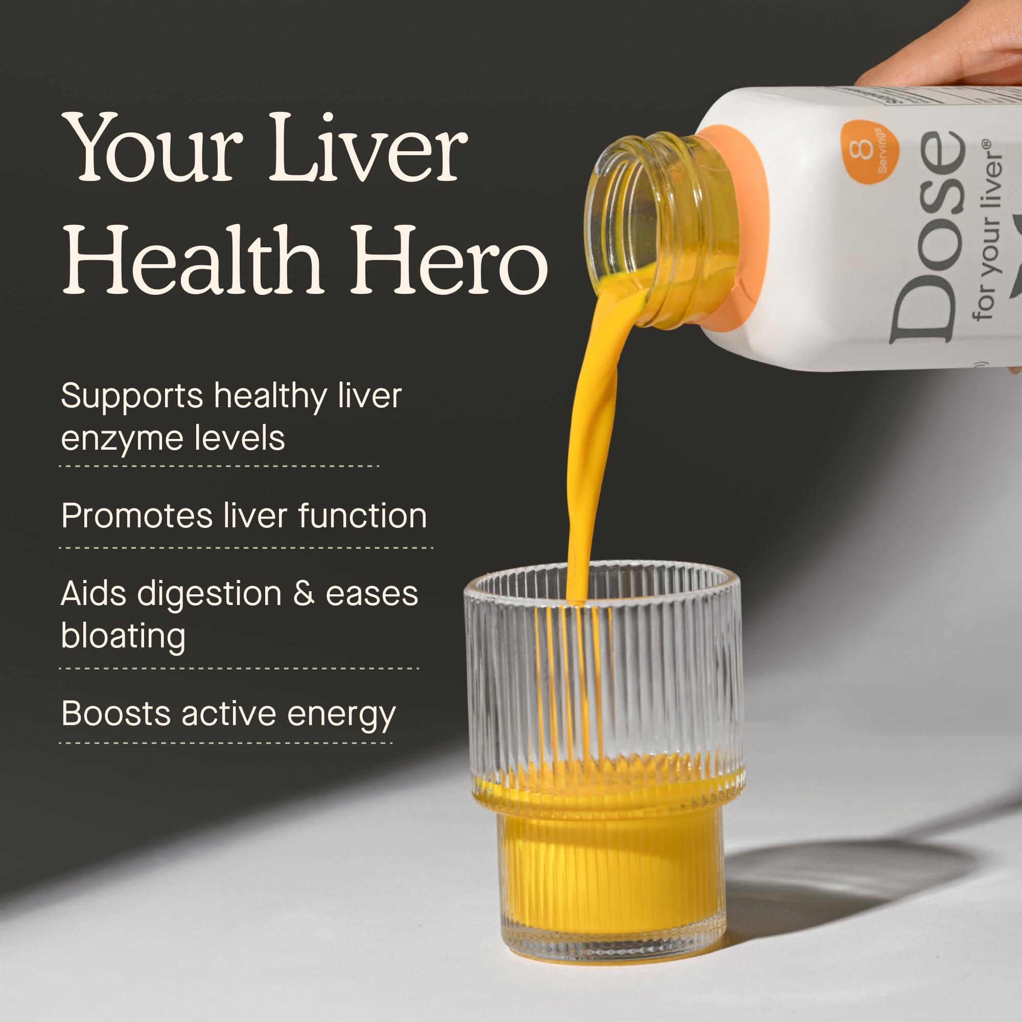 DOSE for Your Liver Cleanse Detox & Repair, Organic Milk Thistle Supplement with Turmeric, Dandelion, Ginger, and Orange, Promotes Optimal Liver Function,16oz Bottle, 3 Pack (3 Weeks Supply) - Image 3