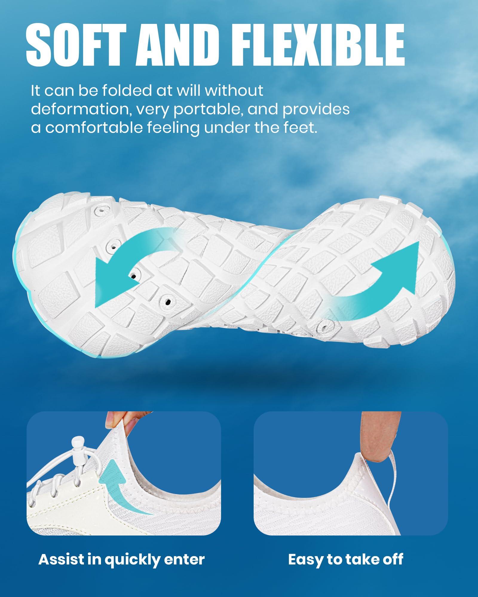 Yoyumtz Hike Barefoot Water Shoes Women Men, Newly Water-Drops Pattern Pro Minimalist Shoe Quick Dry Wide Toe Breathable & Non-Slip for Hiking Beach Aqua Surf Swim - Image 5