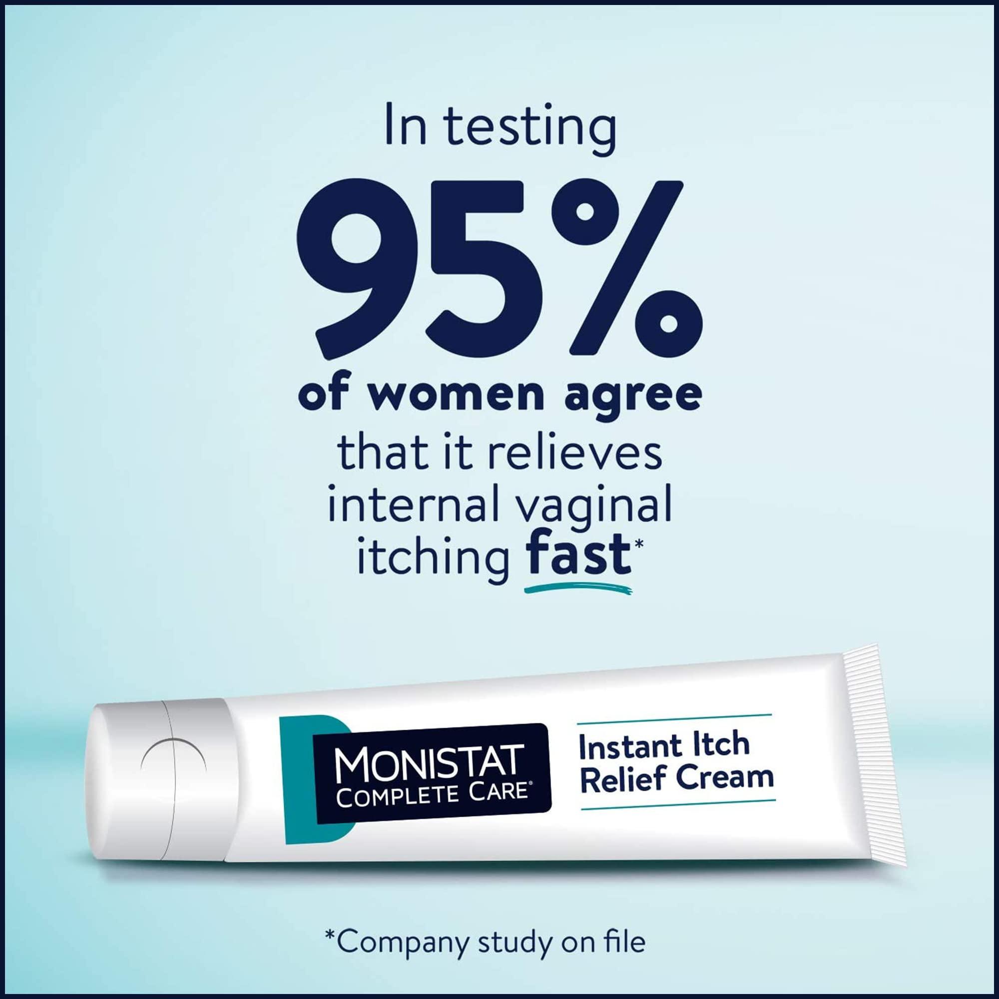 Monistat Instant Itch Relief Cream for Women, Maximum Strength Feminine Itch Care, 1 oz, 2 Pack - Image 6