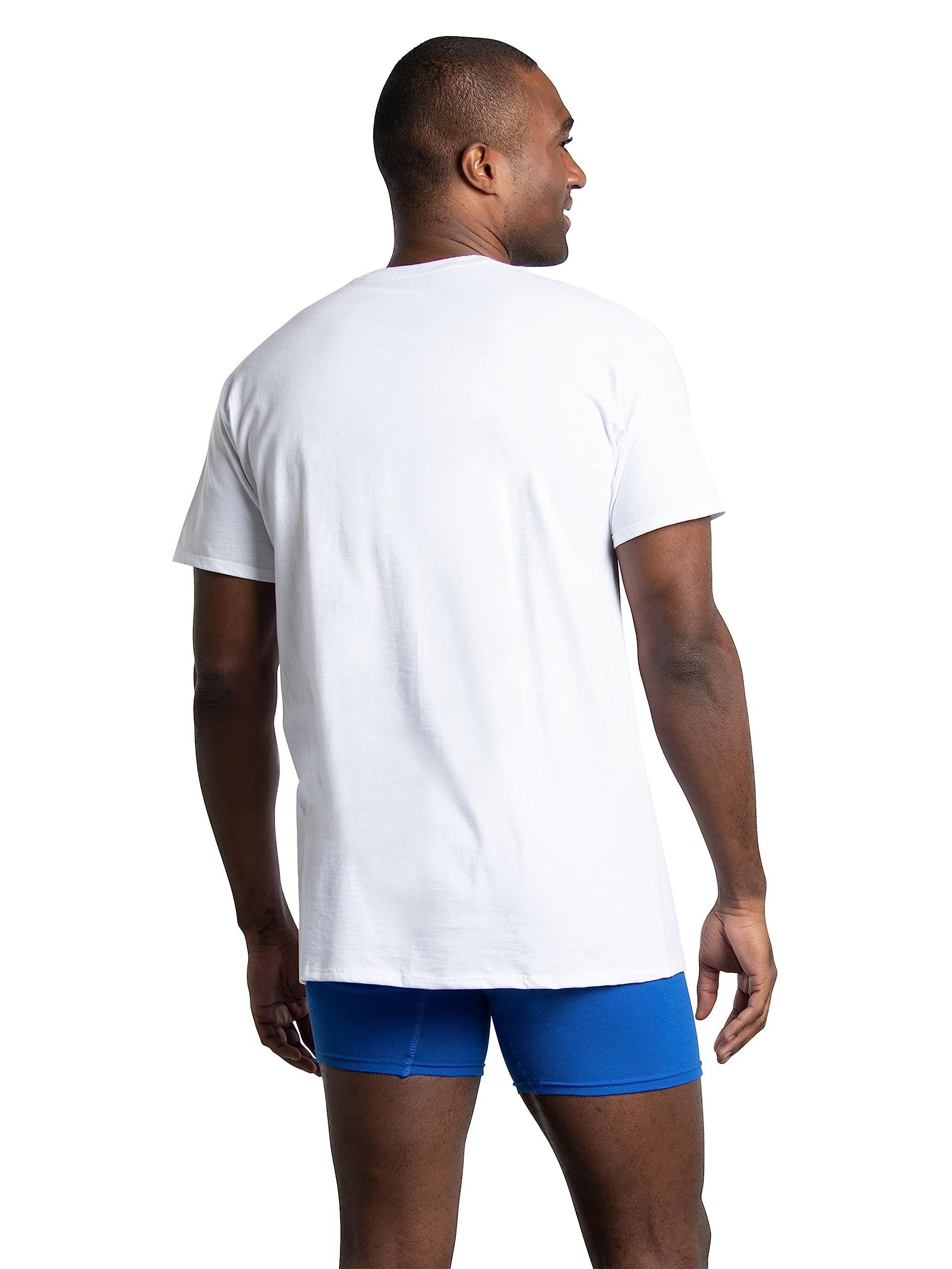Fruit of the Loom Men's Crew Tee Undershirts, Moisture Wicking & Tag Free, Also Available in Big & Tall - Image 4