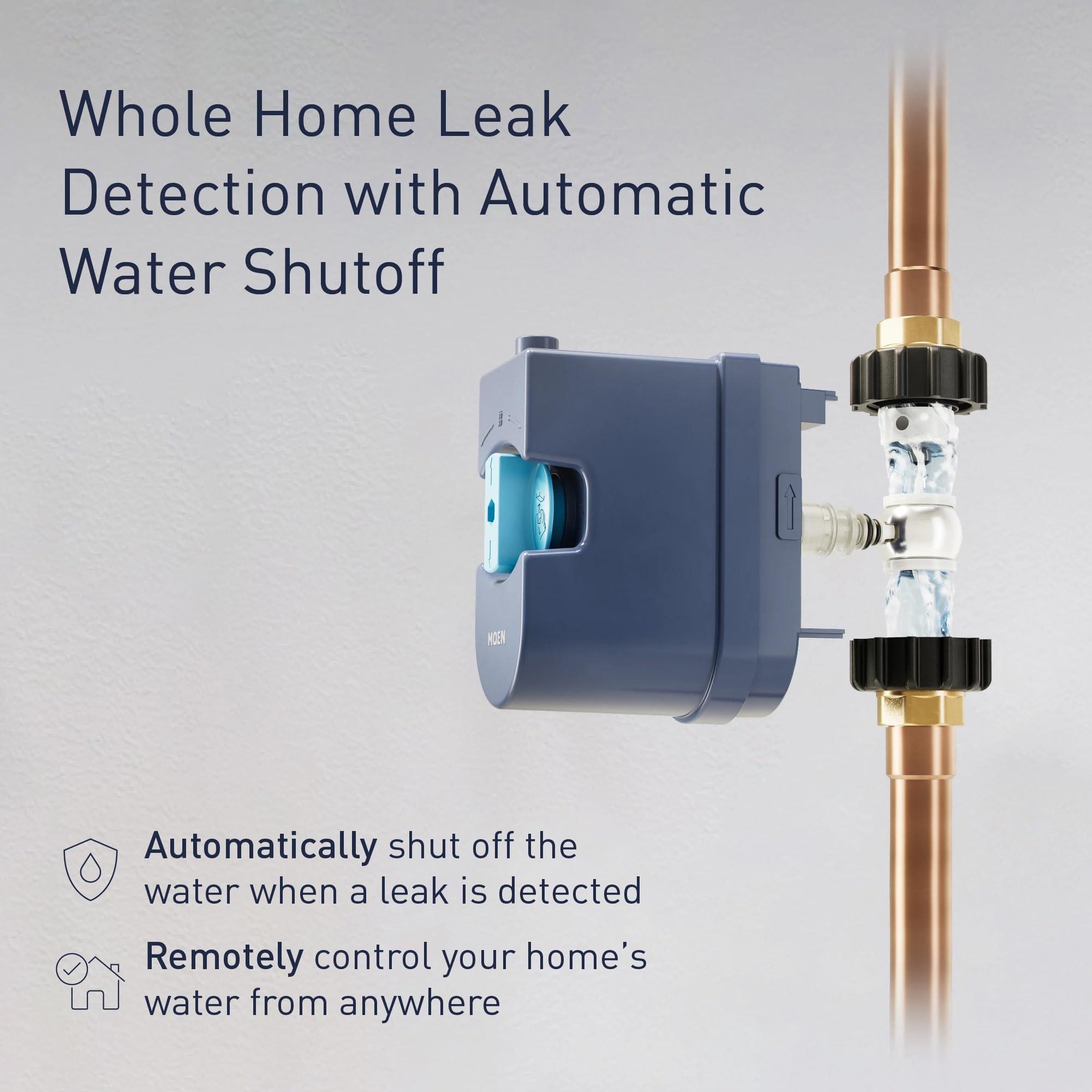 Moen Flo Smart Water Monitor and Automatic Shutoff Sensor, Wi-Fi Water Leak Detector for 3/4-Inch Diameter Pipe, 900-001 - Image 3