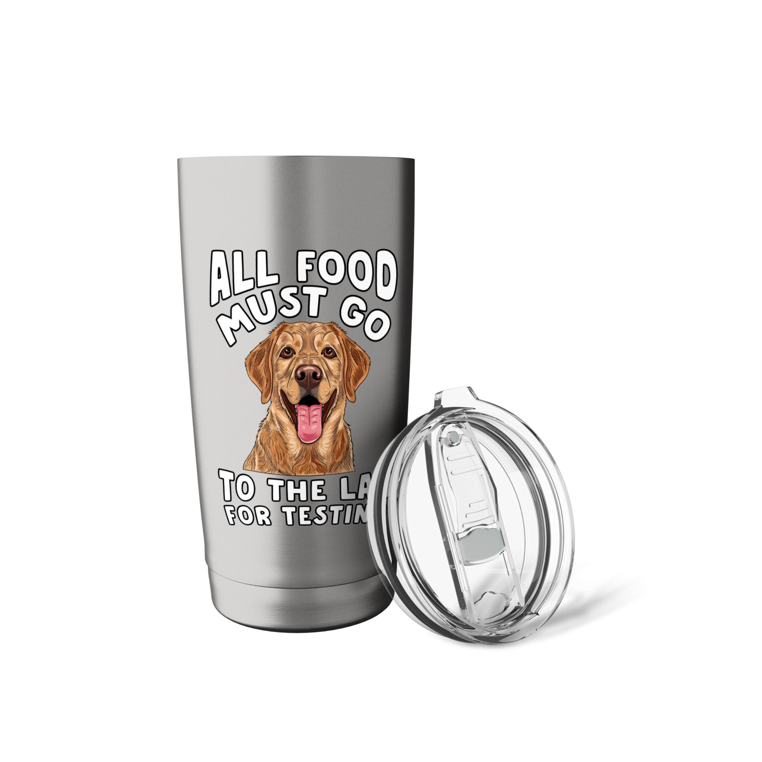 Labrador Retriever All Food Must Go To The Lab Dog Funny Stainless Steel Insulated Tumbler - Image 6