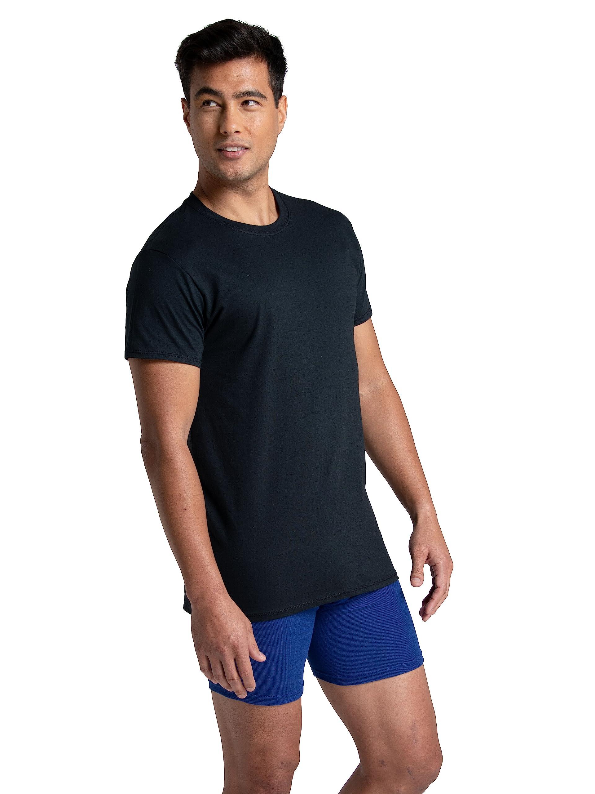 Fruit of the Loom Men's Crew Tee Undershirts, Moisture Wicking & Tag Free, Also Available in Big & Tall - Image 2