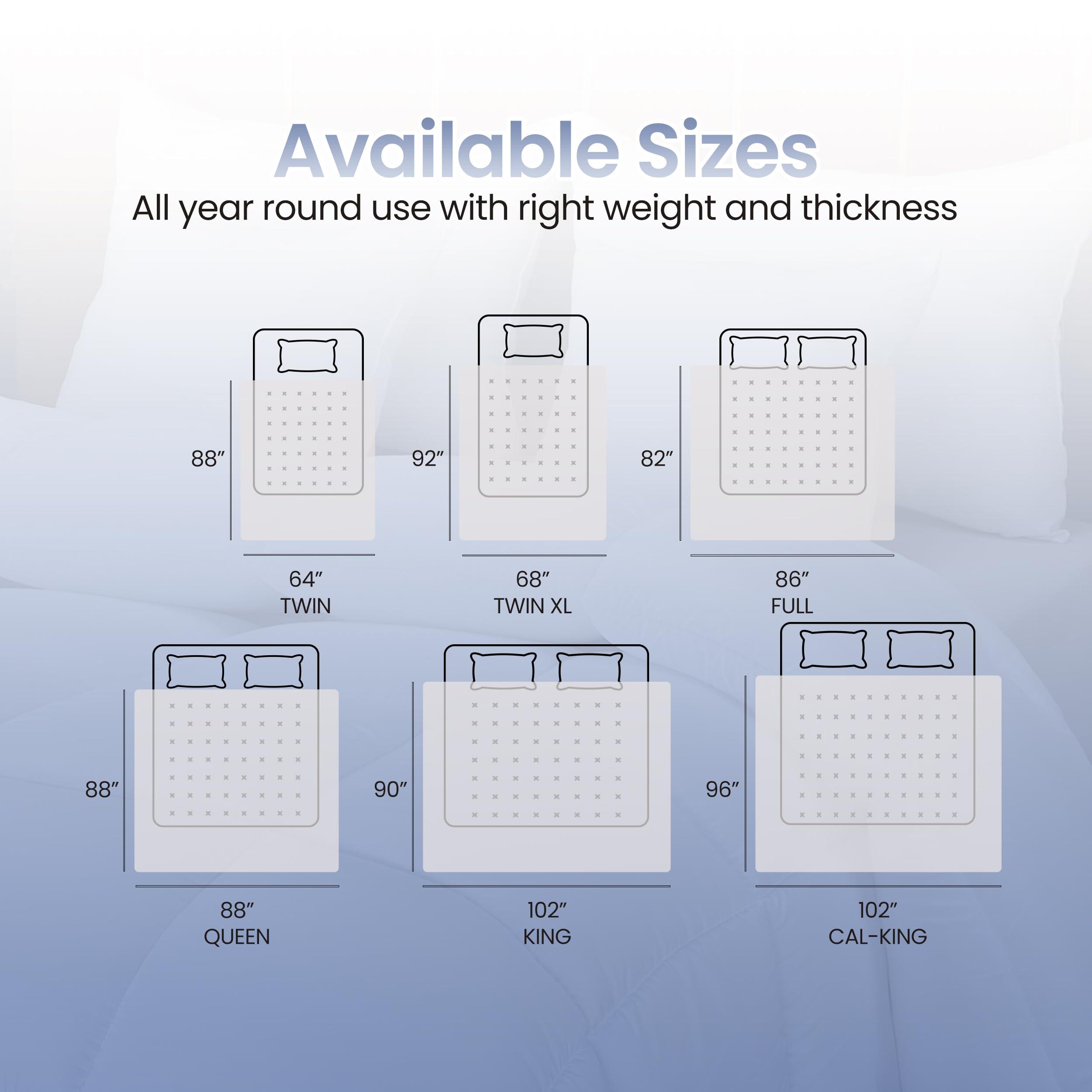 Utopia Bedding Comforter Duvet Insert, Quilted Comforter with Corner Tabs, Box Stitched Down Alternative Comforters Queen Size (White) - Image 3