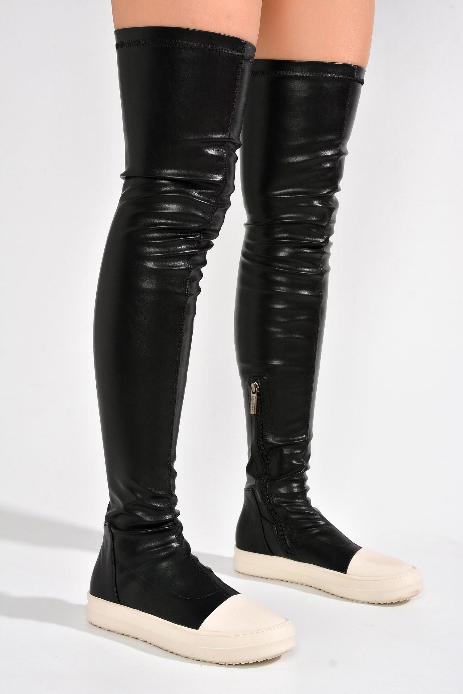 Cape Robbin Women Lug Sole Over the Knee Thigh high Round Toe Flat boots - Image 4