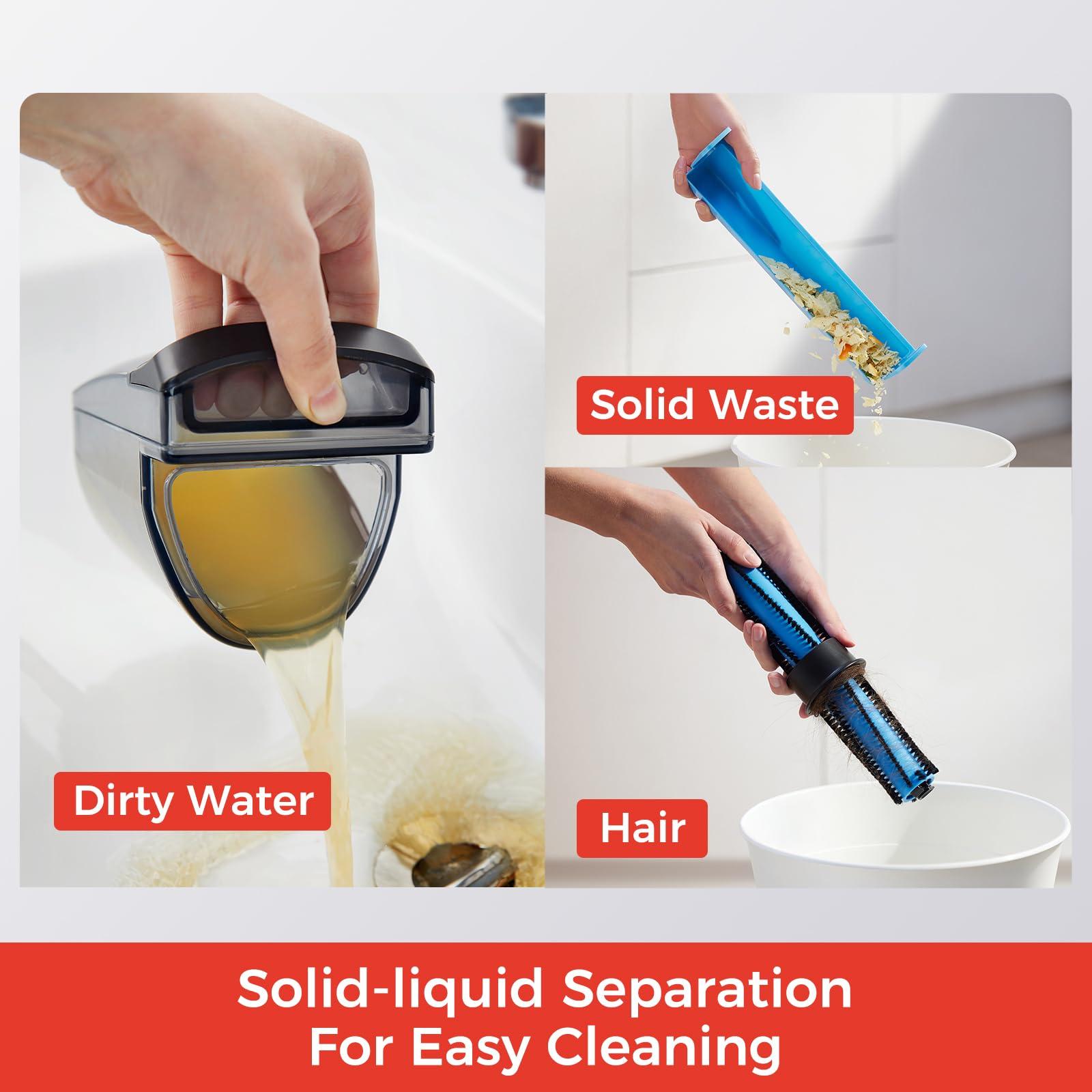 Hizero Cordless Hard Floor Cleaner F500, 60 Mins Runtime Self-Cleaning Wet Dry All-in-One Bionic Mop, Ideal for Hardwood, Vinyl, Tile, Laminate and More - Image 3