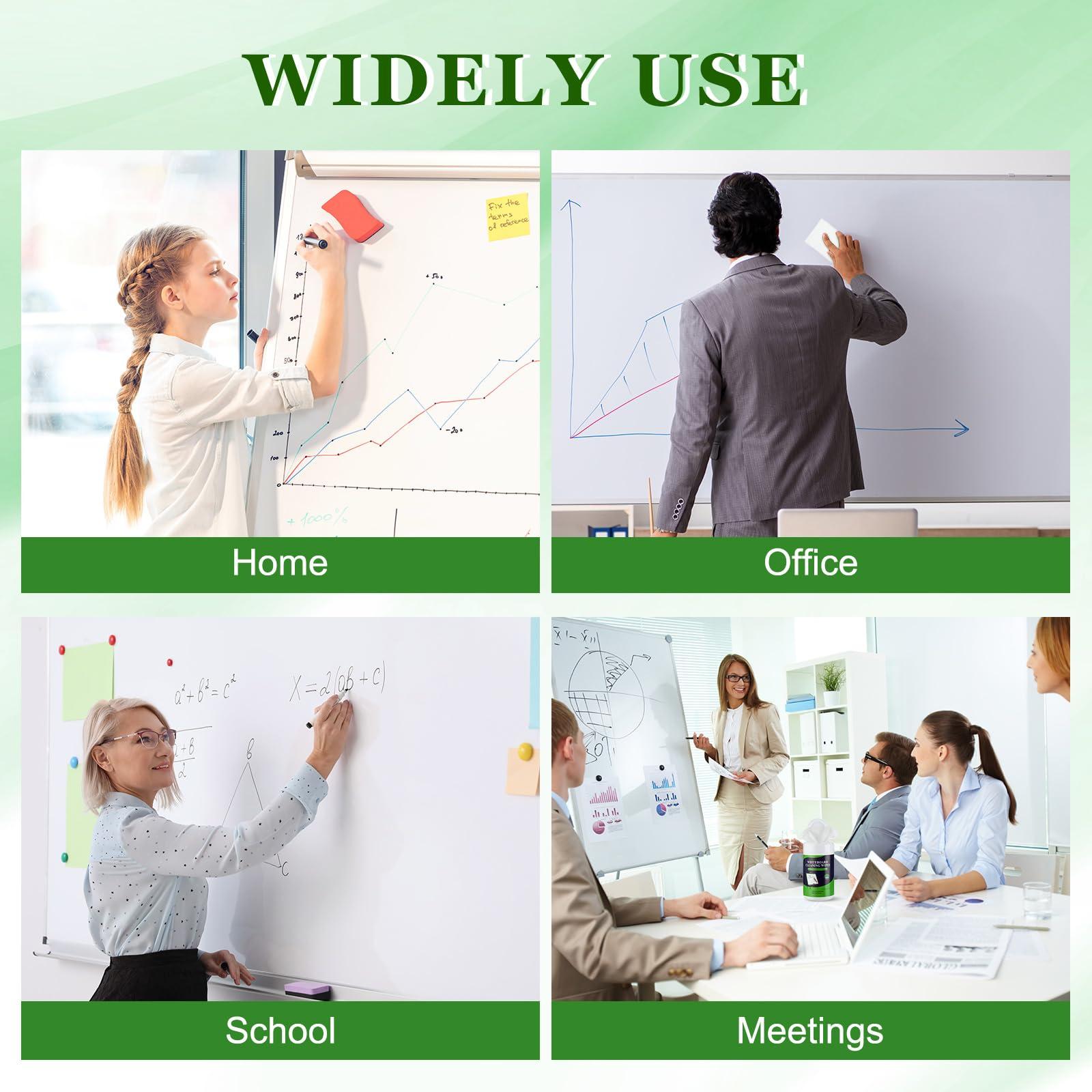 Threlaco 6 Pack Dry Erase Wipes 600 pcs Whiteboard Cleaning Wipes Wet Whiteboard Cleaner Classroom Teacher Supplies, 100 pcs Per Canister - Image 6