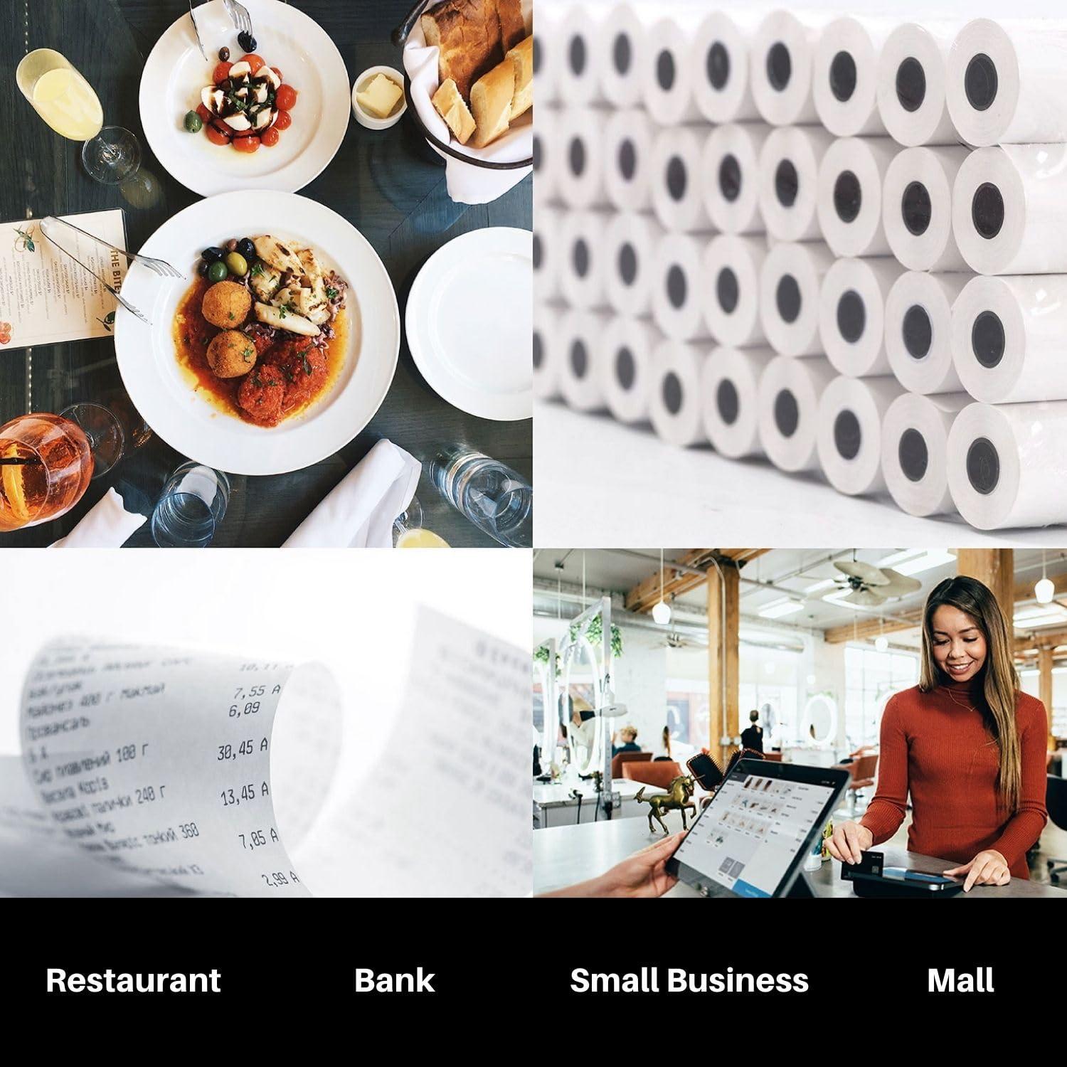 3 1/8” x 230' Thermal Paper Rolls - BPA FREE – MADE IN USA - Receipt paper rolls – Point of Sale Cash Register - Thermal printer paper - Credit Card Paper - for POS systems (1 Case - 30 Rolls) - Image 5