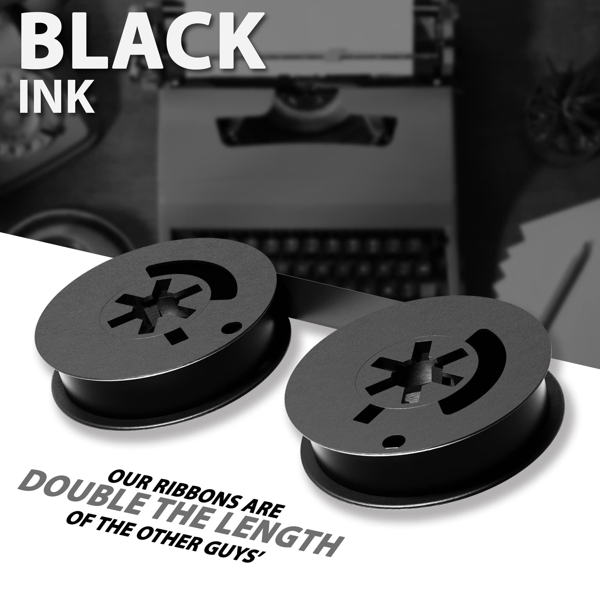 Inkvo Universal Twin Spool Typewriter Ribbon - Combo Pack - Red and Black Ink - Fresh Ink Replacement - Compatible with Smith Corona, Royal, Remmington, Underwood, Brother, Olivetti, Olympia and More - Image 3