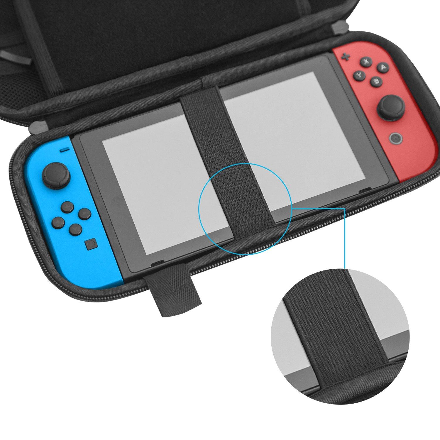 JETech Carrying Case for Switch 2017 Model with 20 Game Cartridge Holders, Black - Image 5