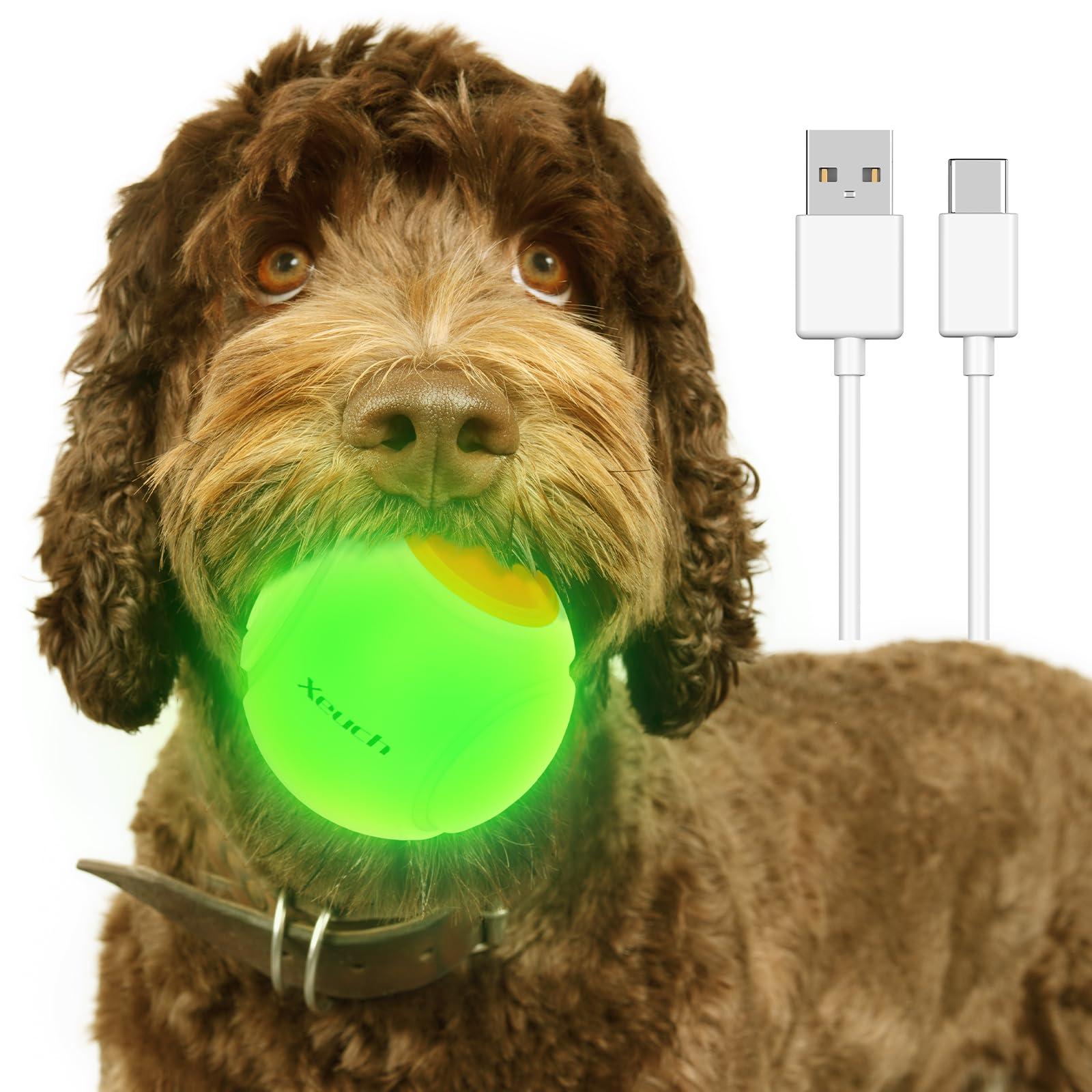 Xeuch LED Dog Ball Rechargeable, Light Up Dog Ball Toys, Bounce-Activated Durable Fetch Ball, Natural Rubber, Unique Scent, 2.5 inches, for Small & Medium Dogs (Orange) - Image 8