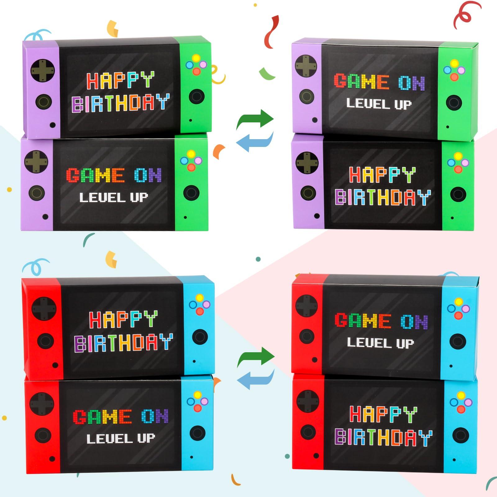 Video Game Party Favor Boxes - 16 PCS Gamer On Theme Gifts Boxes for Boys Kid Birthday Decorations Video Game Controller Shape Goodie Candy Bags Gamer Party Supplies - Image 5