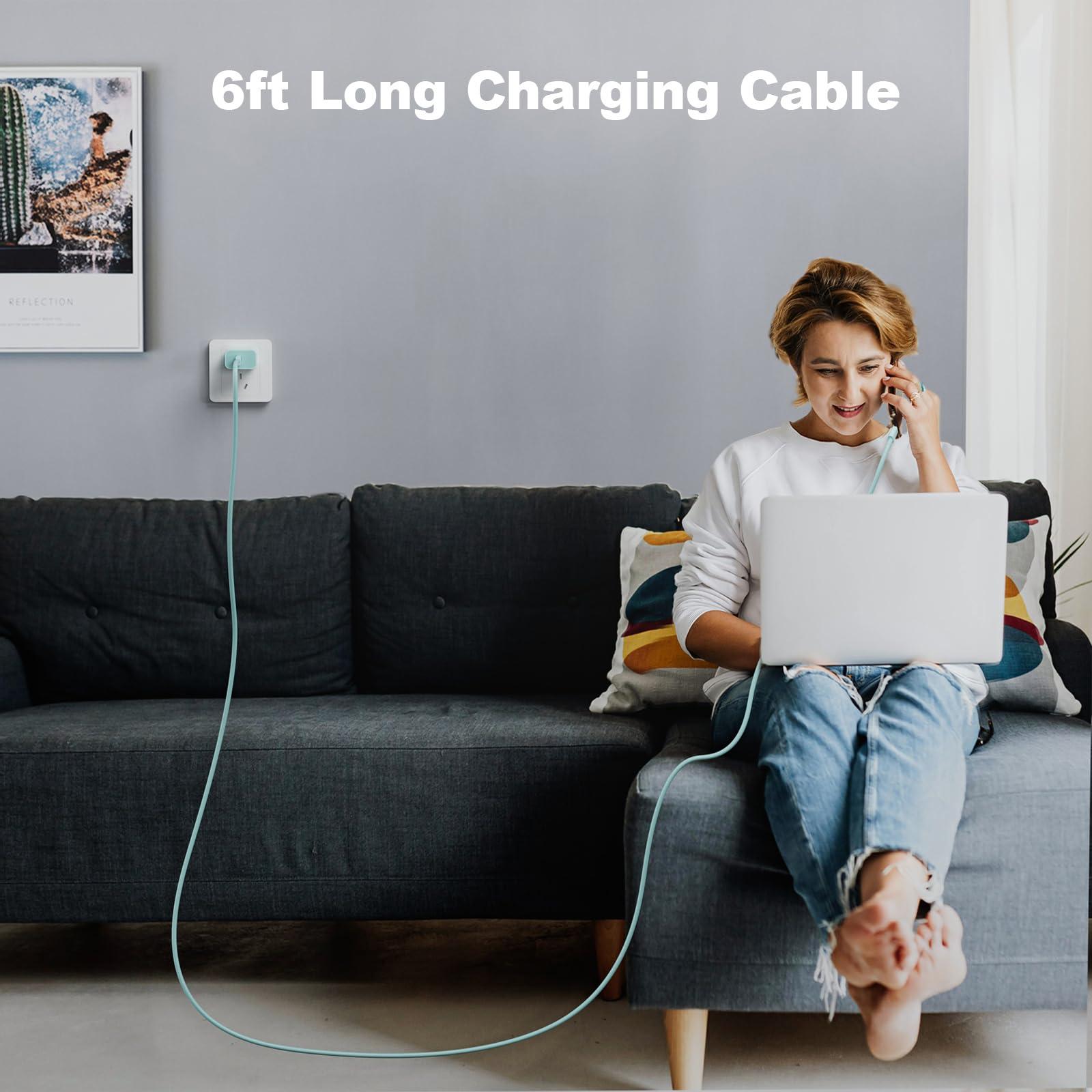 Compatible with iPhone16/15 Charger Fast Charging, 3 Pack 20W USB C Colorful Wall Charger Block with 6ft USB-C to C Cable Compatible with iPhone 16 15 Pro/Plus/Pro Max,Pad Pro 12.9/11 inch,Pad Air 5th - Image 7