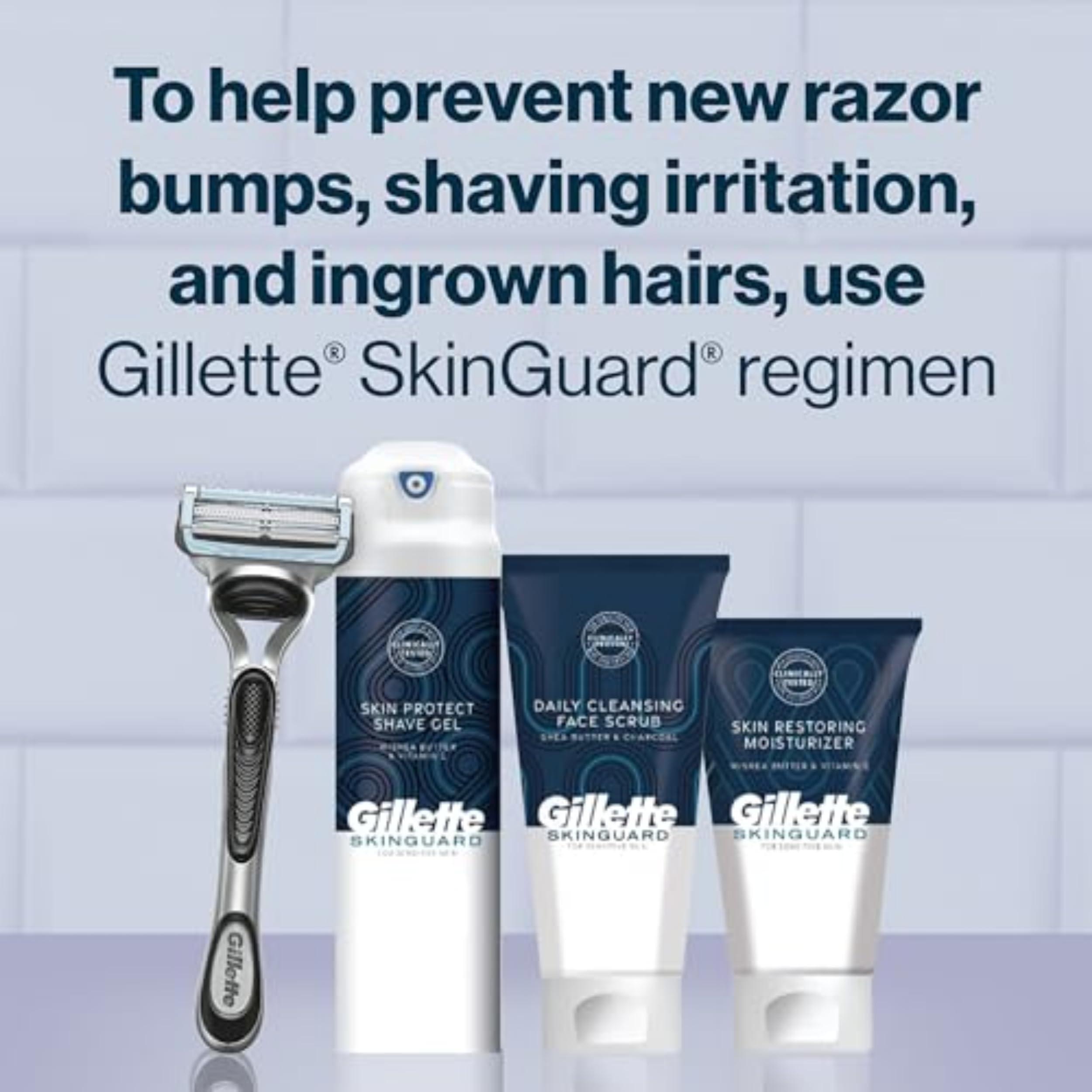 Gillette SkinGuard Razors, 1 Gillette Razor, 4 Razor Blade Refills, Designed for Men with Skin Irritation, Razor Bumps, and Sensitive Skin - Image 7