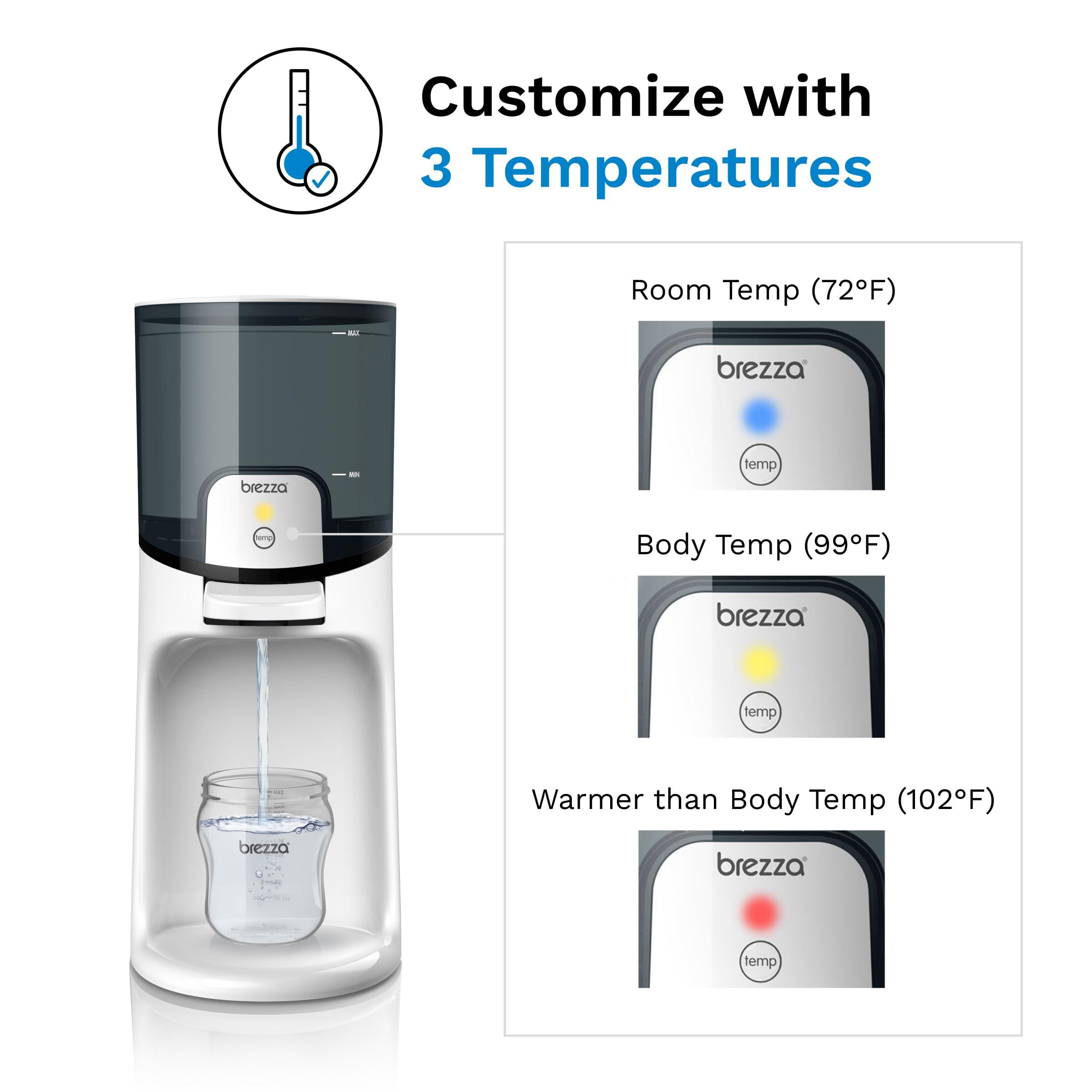 Baby Brezza Instant Baby Bottle Warmer - Fast Water Warmer Instantly Dispenses 24/7 in 3 Temperatures, White - Image 4