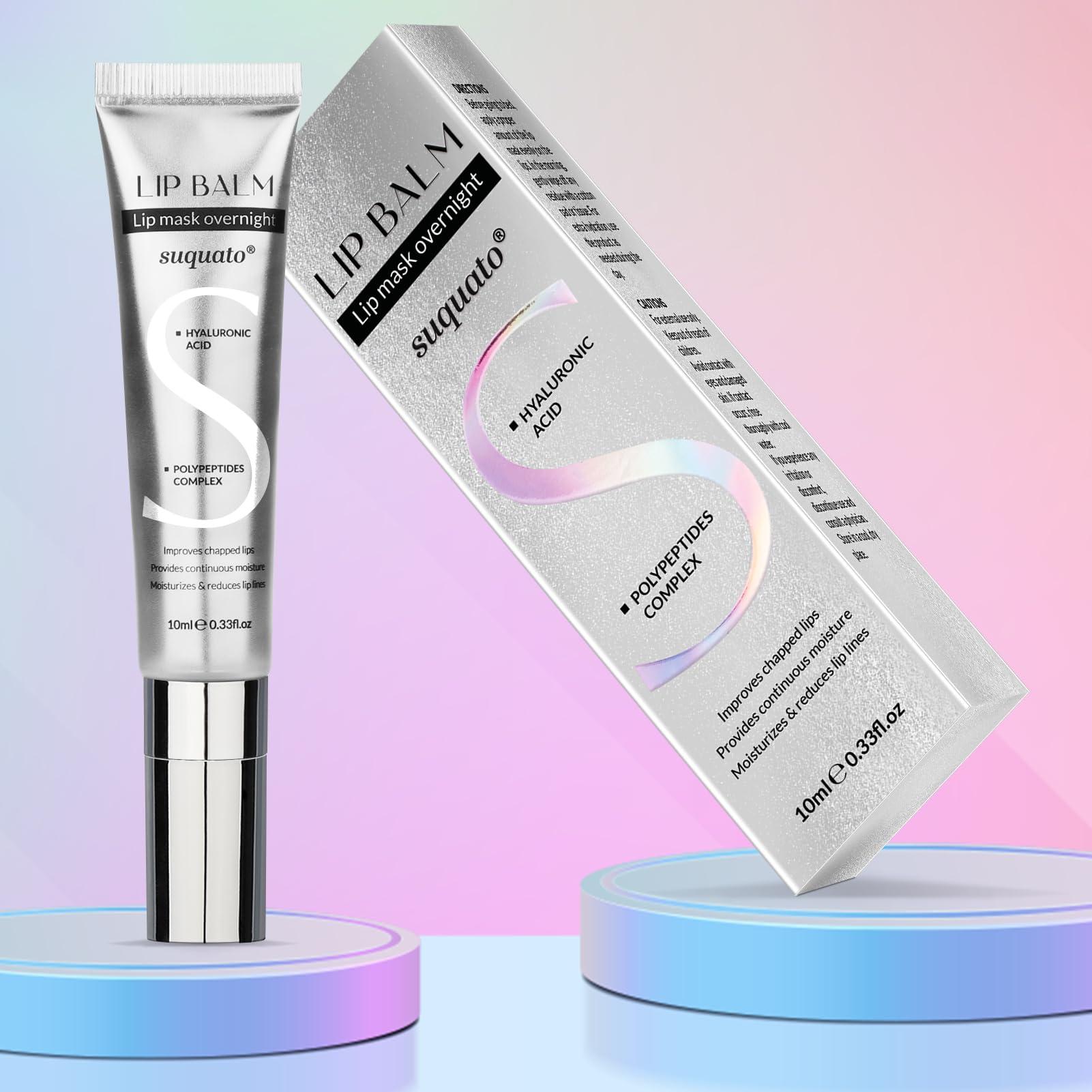 Peptide Lip Treatment Butter Balm: Mini Plumping Gloss Set for Dry Care, With Hyaluronic Acid and Mask Overnight for Glowy Skin, Travel Size Night Hydrating Balm - Image 7