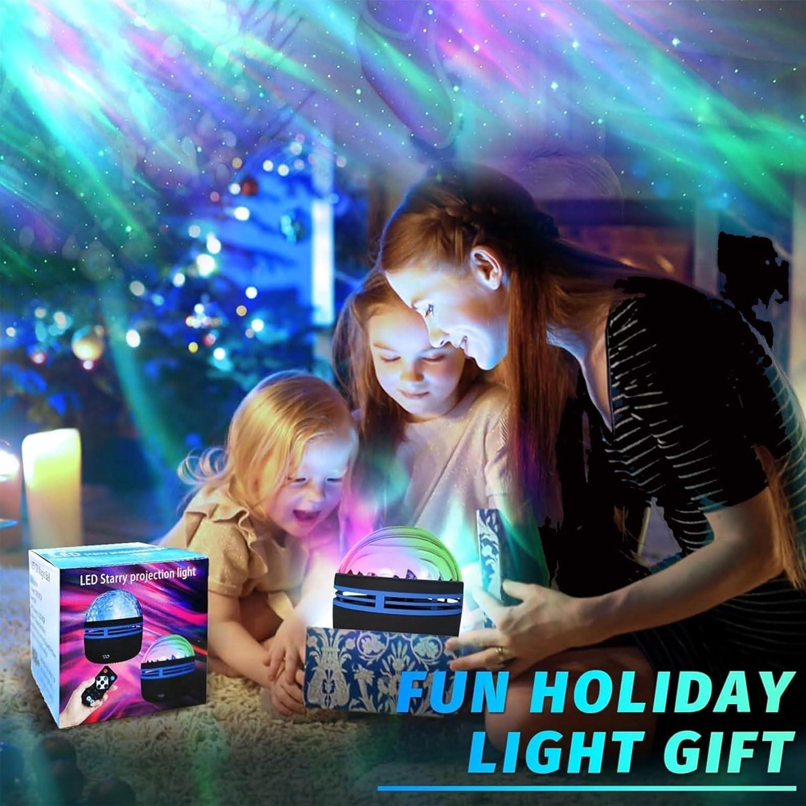 2 in 1 Northern Lights and Ocean Wave Projector, Light Projector with 14 Light Effects,USB Recharge RGB Colorful Night Light for Bedroom Home Decor Birthday Christmas Gifts - Image 5