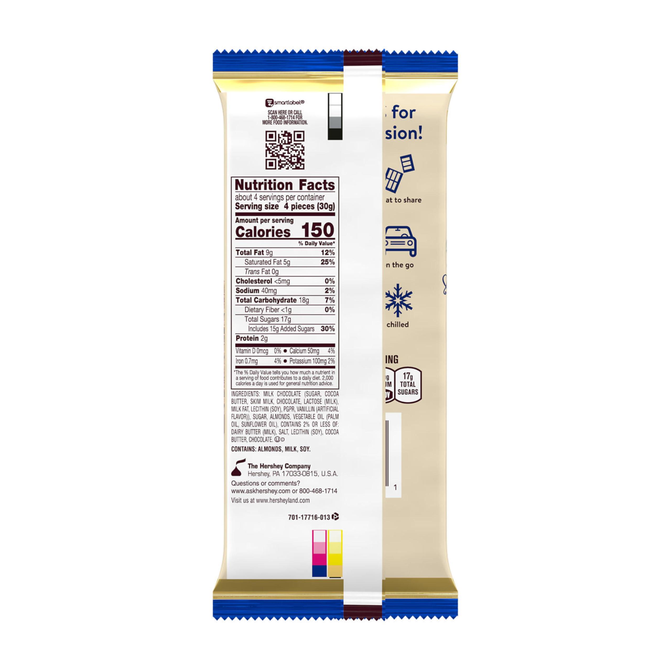 HERSHEY'S SYMPHONY Chocolate Almond Toffee XL, Candy Bars, 4.25 oz (16 Pieces, 12 Count) - Image 2