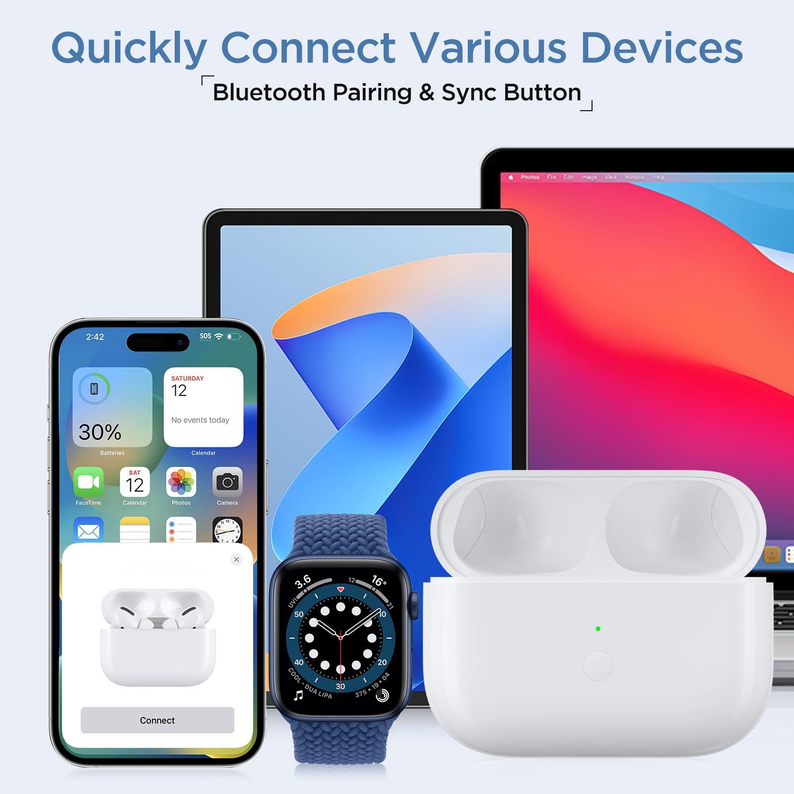 Compatible airpods pro 2 charging case, airpod pro 2 case replacement, Wireless Charging Case, Charging Replacement Case for AirPods Pro 1st/2nd, Built-in 660 mAH Battery-(No Earbuds) Type-C Charging - Image 8