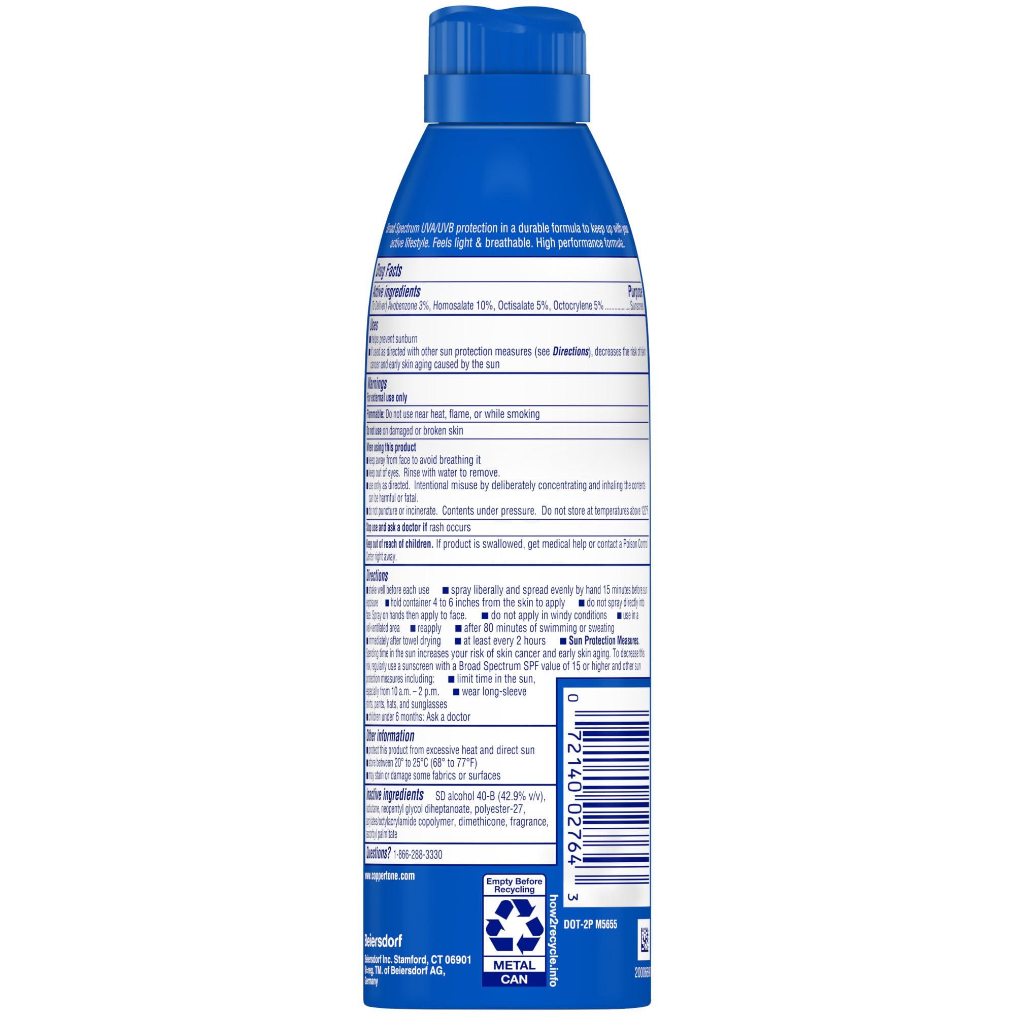 Coppertone Sport Sunscreen Spray SPF 50, Water Resistant Spray Sunscreen Bulk Pack, 5.5 Oz, Pack of 3 - Image 11